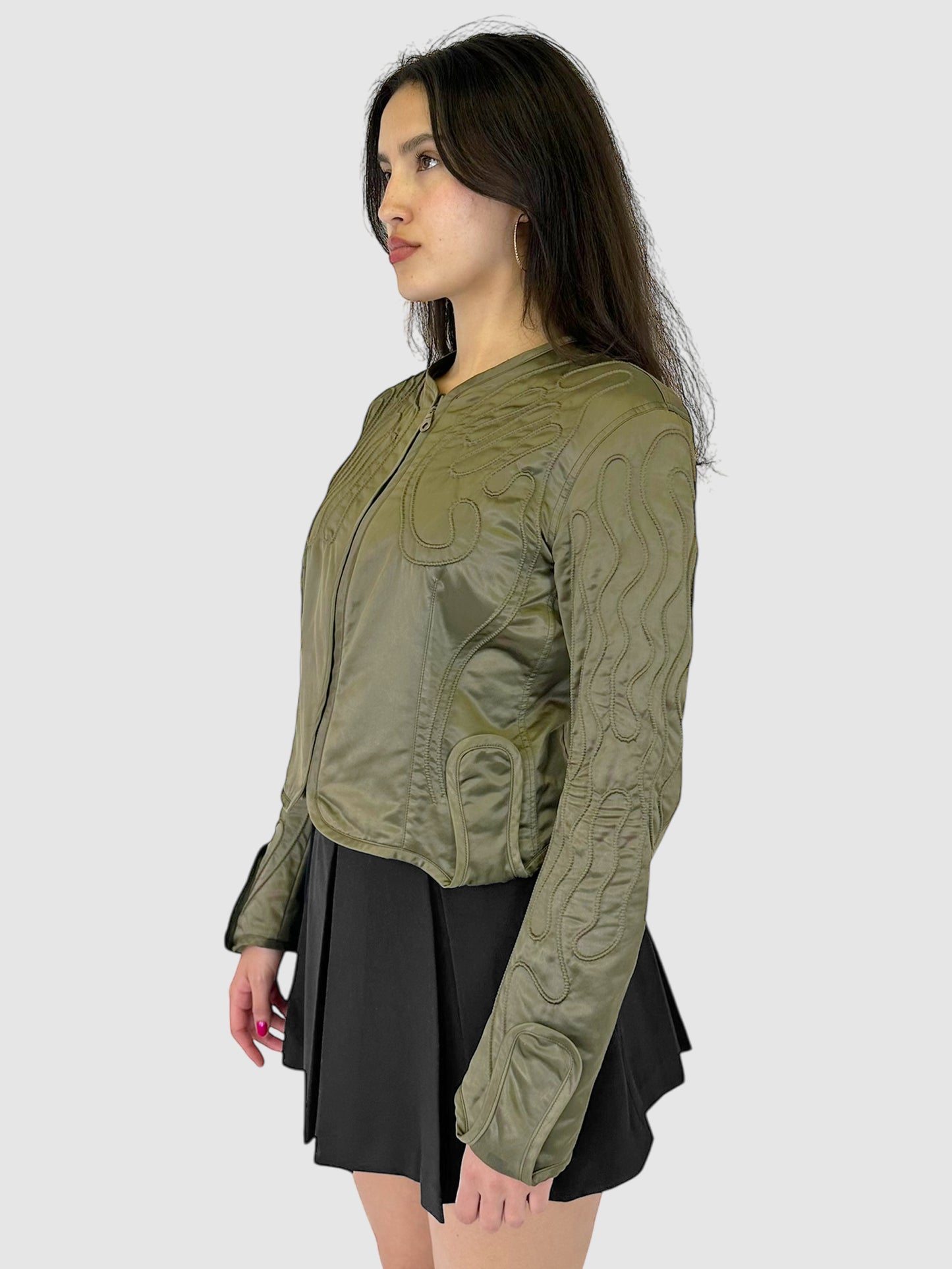 Satin Biker Jacket - Size 4