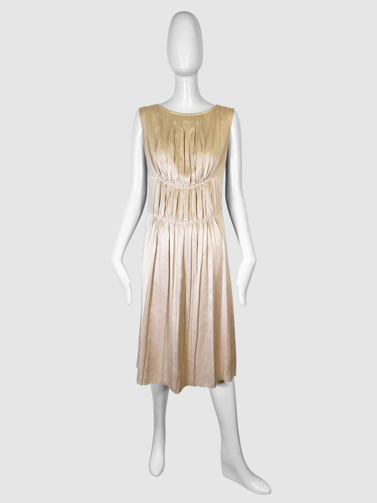 Sleeveless Ruched Midi Dress - Size S
