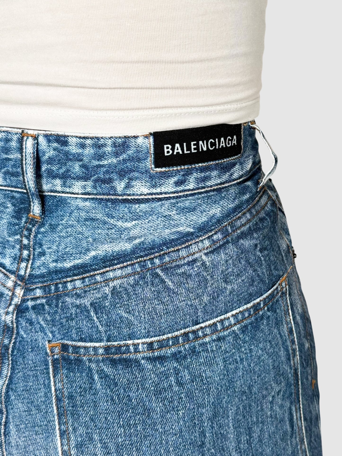 Denim-Look Pants