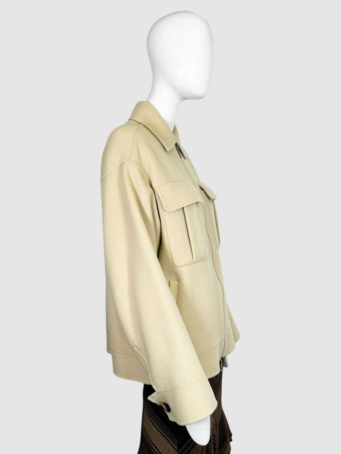 Wool Zip-Up Jacket - Size 0