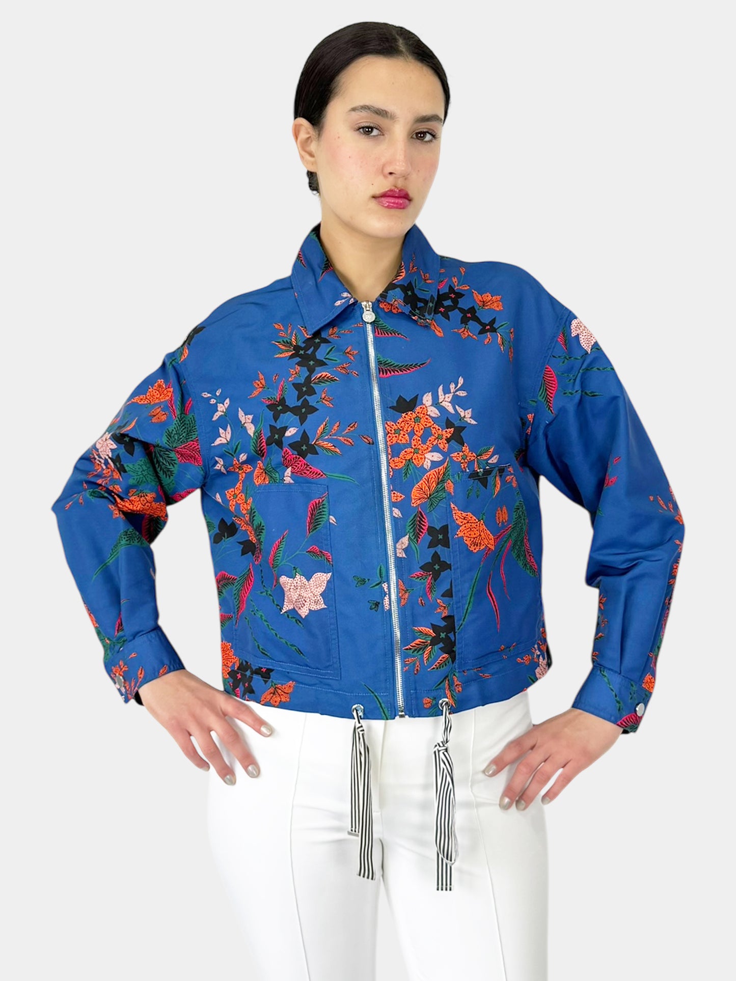 Floral Bomber Jacket - Size M