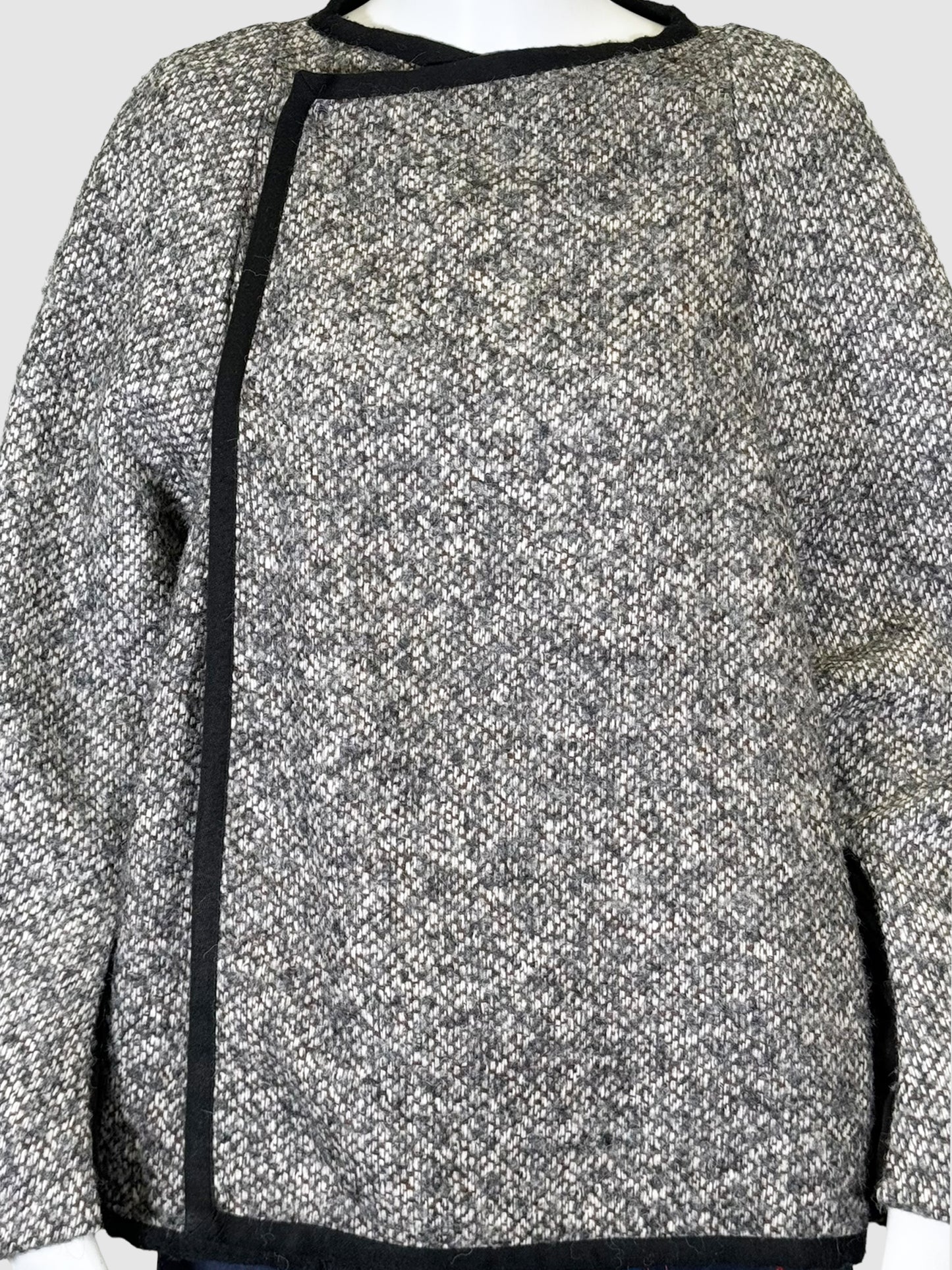 Wool Contrast Stitch Jacket - Size L