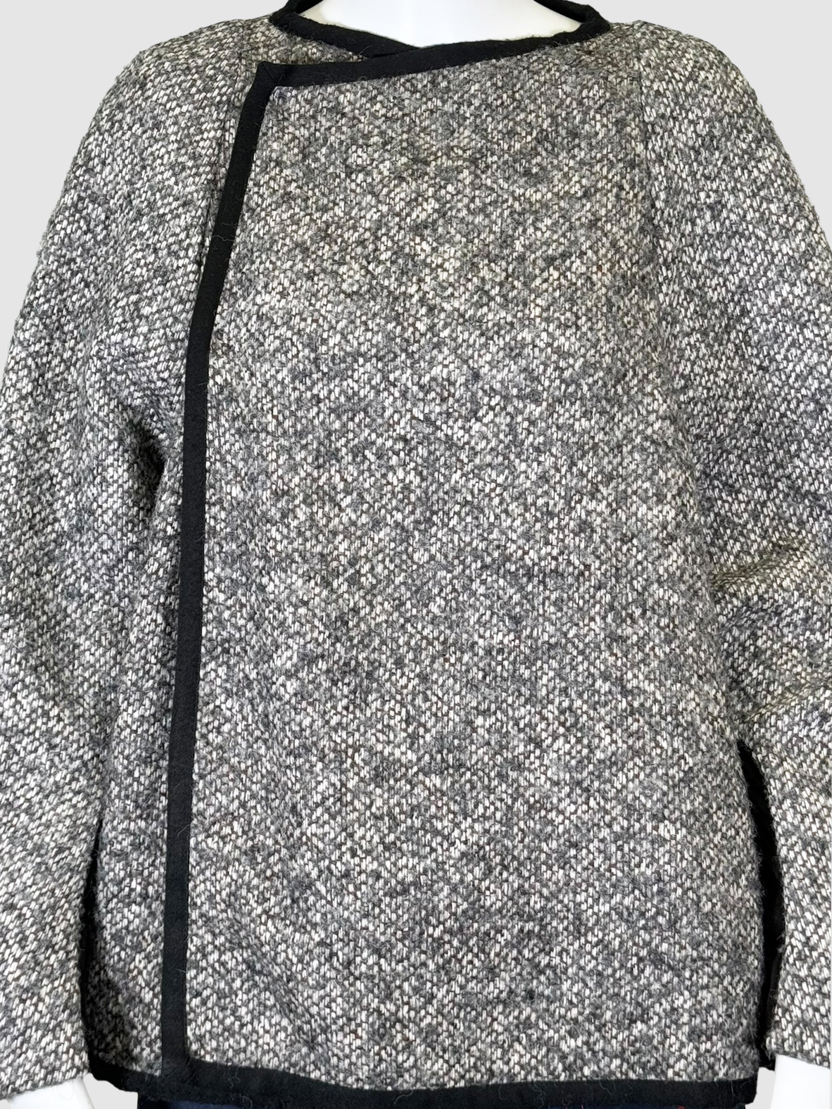 Wool Contrast Stitch Jacket - Size L