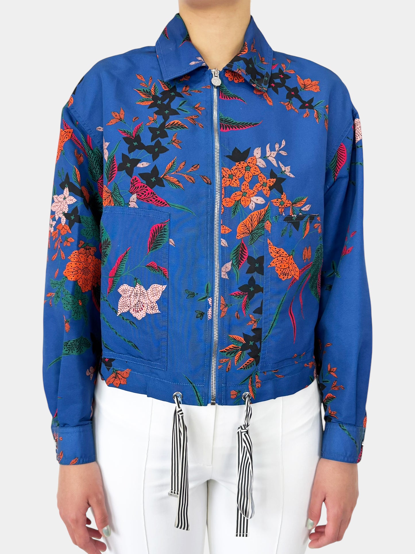 Floral Bomber Jacket - Size M