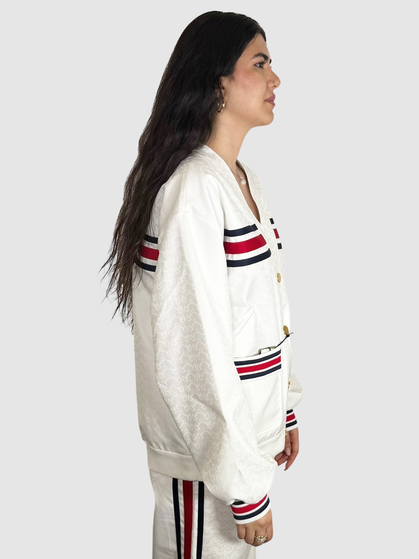 Horsebit Print Cardigan