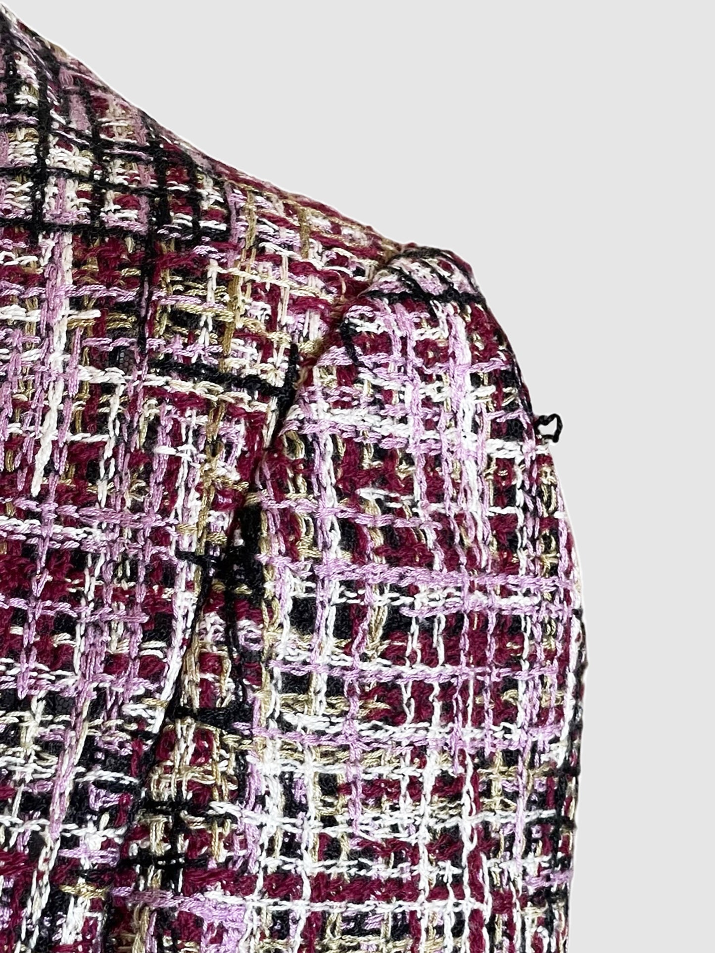 Tweed Single-Breasted Blazer - Size S