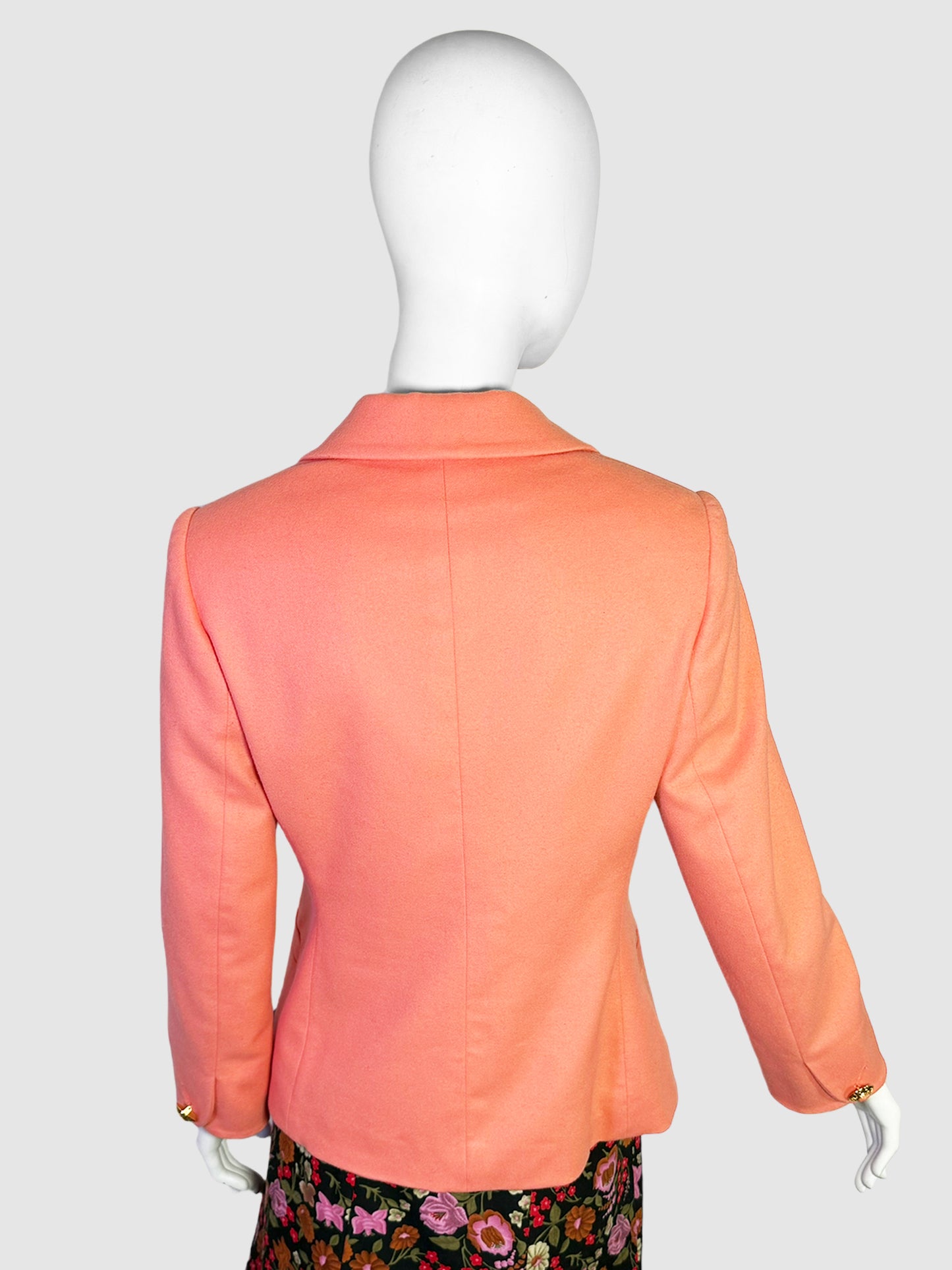 Versace Single-Breasted Wool Blazer - Size 42