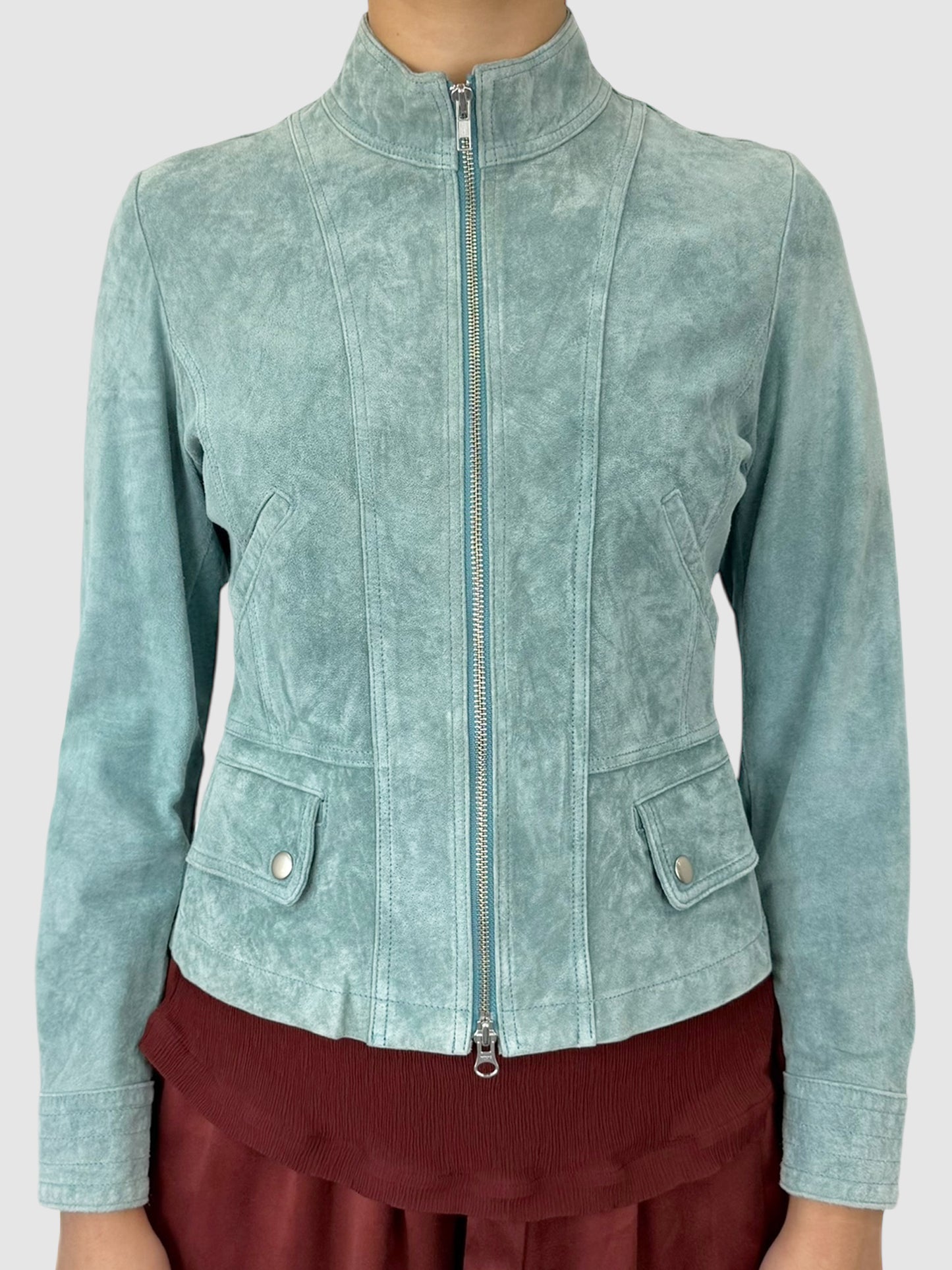 Suede Zip-Up Jacket