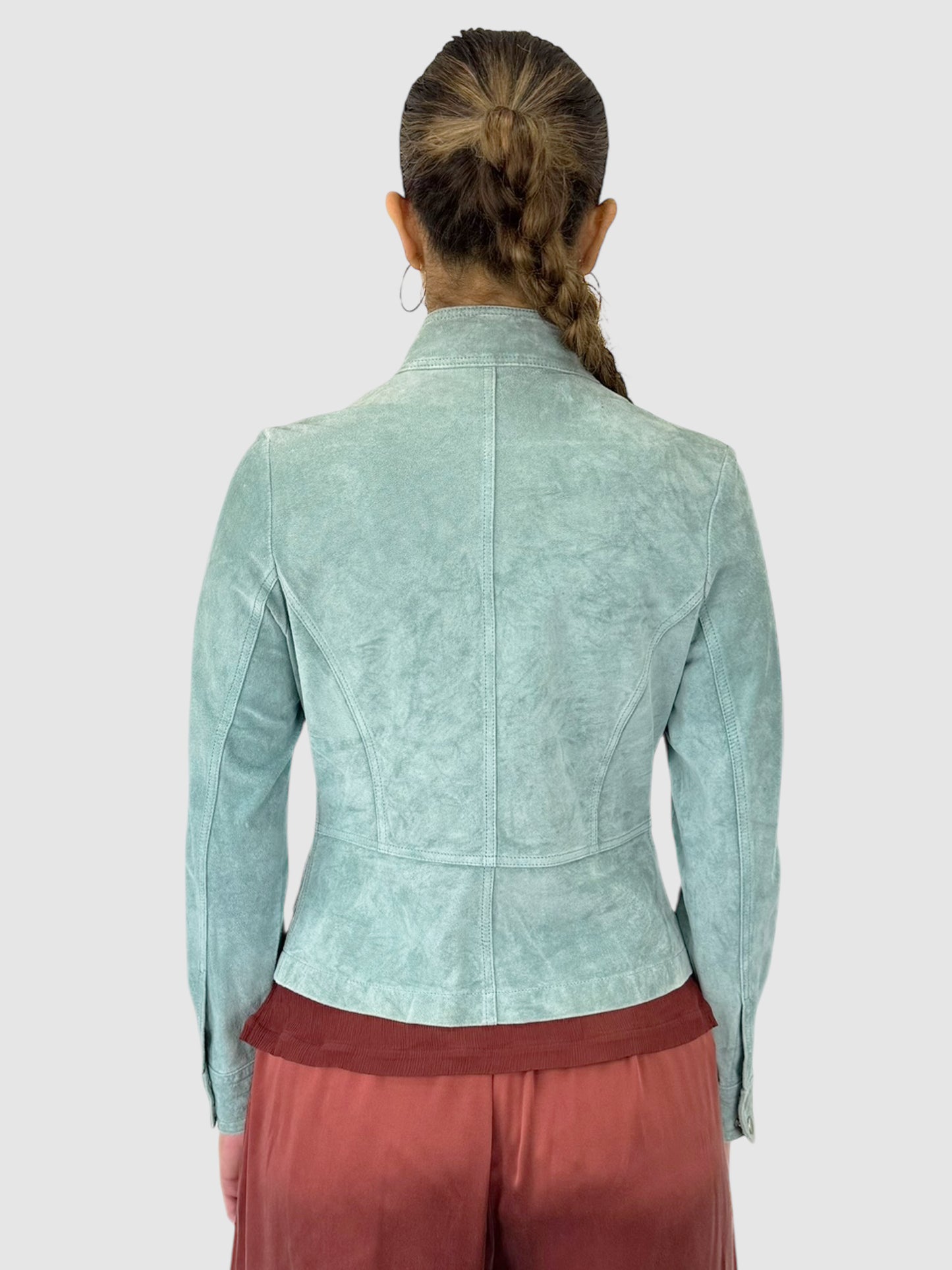 Suede Zip-Up Jacket