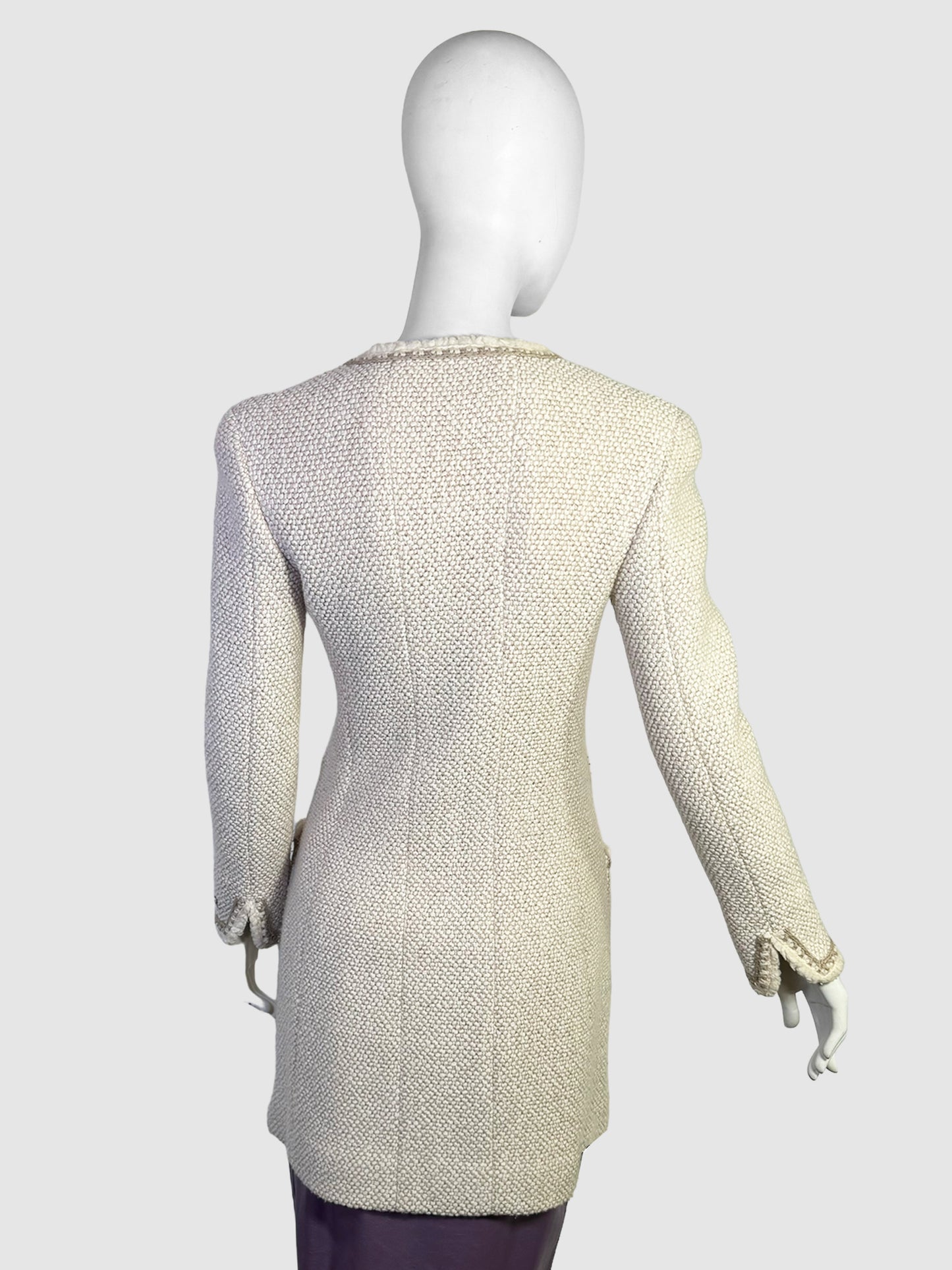 Wool Tweed Coat - Size 36