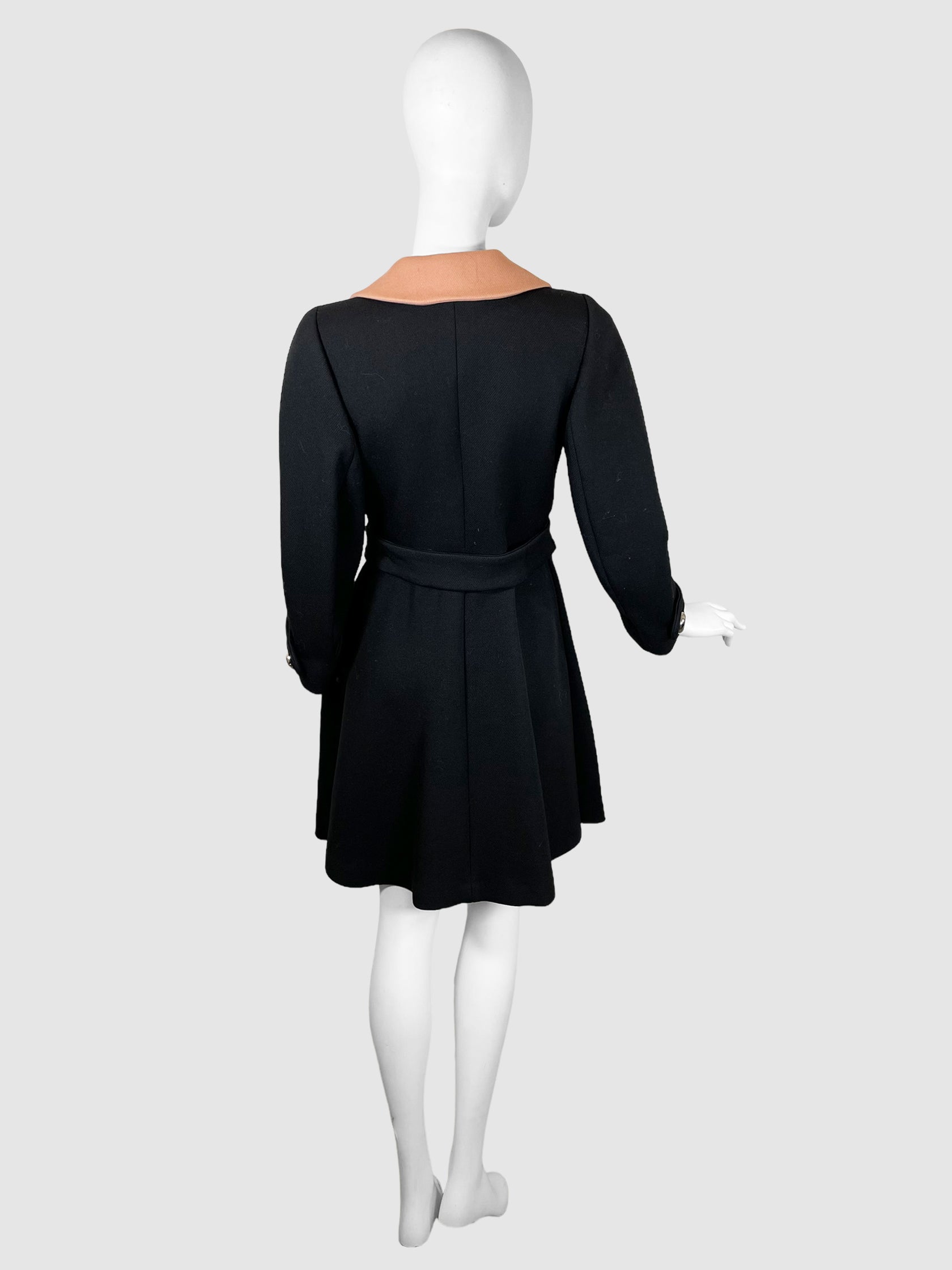 Wool Double-Breasted Coat - Size 40