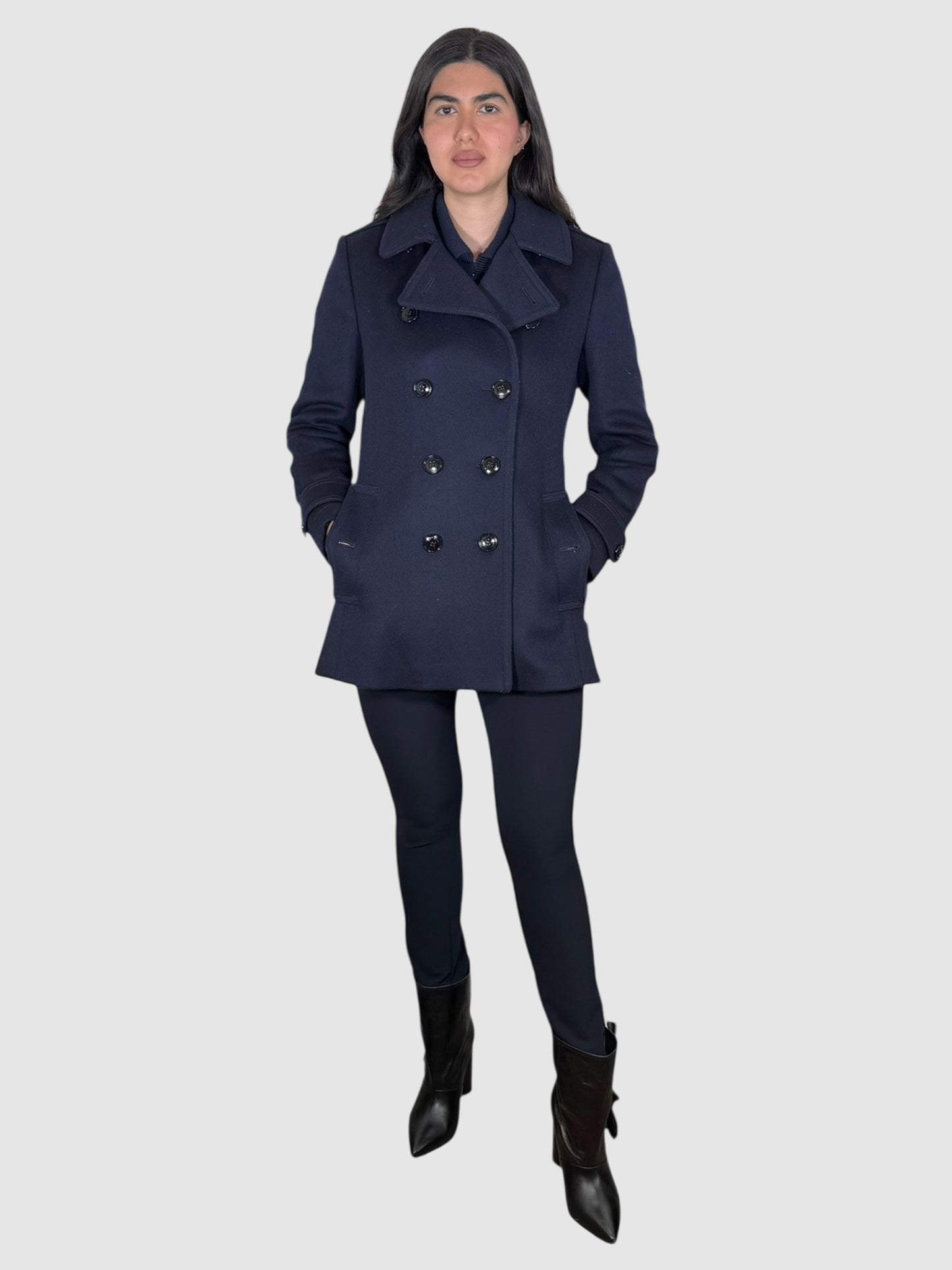 Wool Double-Breasted Coat