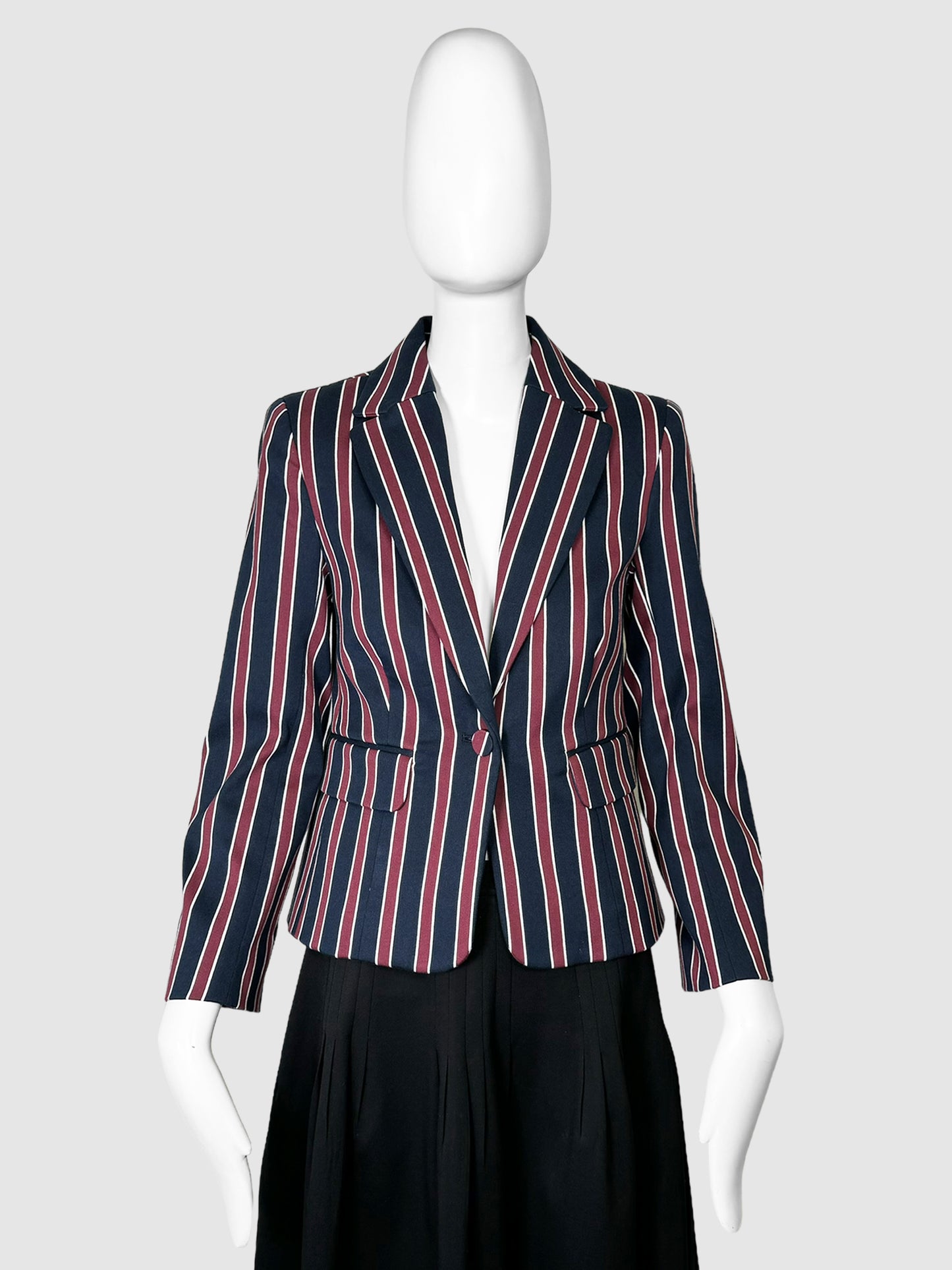 Vertical Stripe Blazer - Size 2