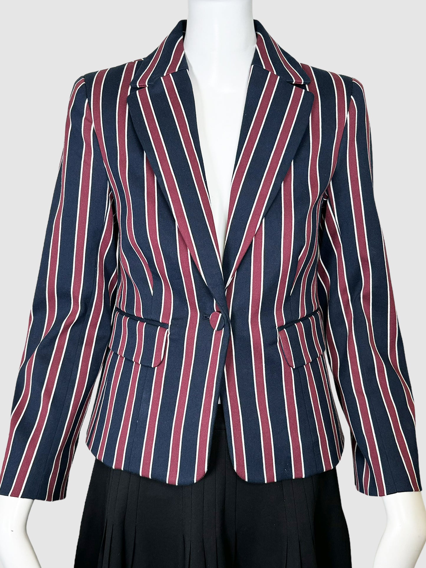 Vertical Stripe Blazer - Size 2