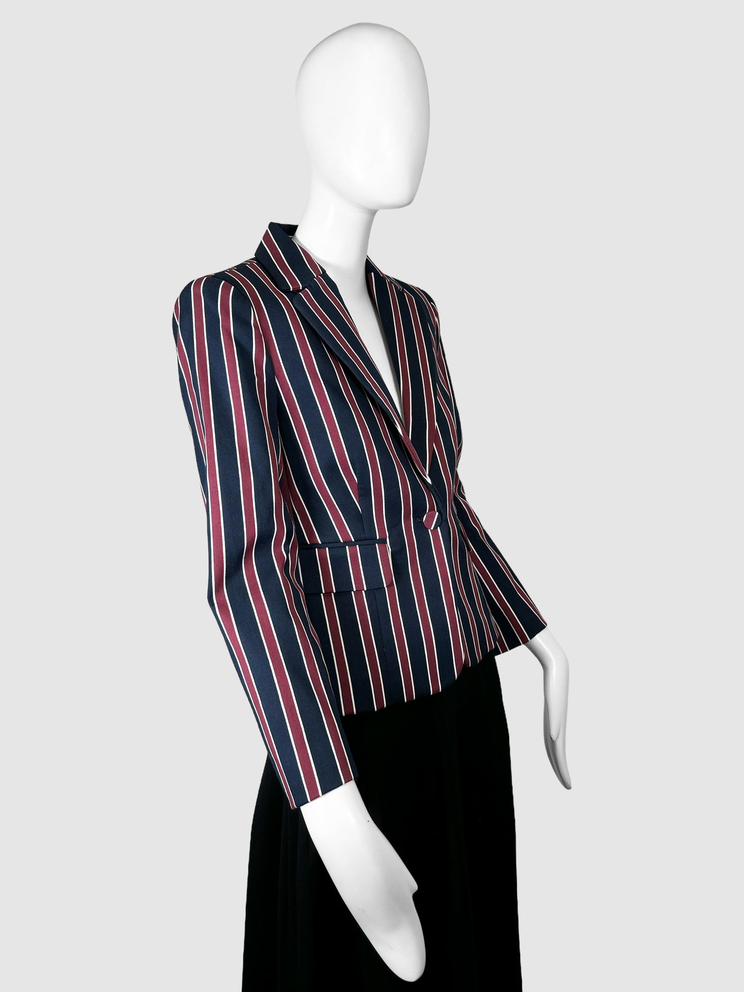 Vertical Stripe Blazer - Size 2