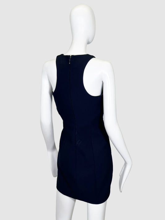 High Neck Ribbed Mini Dress - Size 2