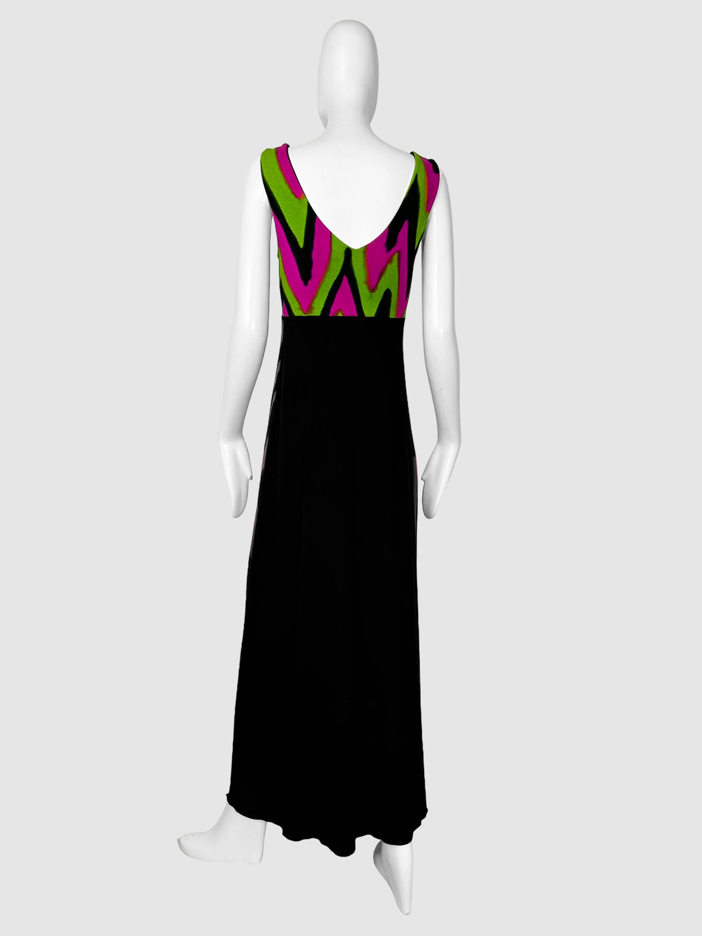 Chevron Print Maxi Dress - Size M