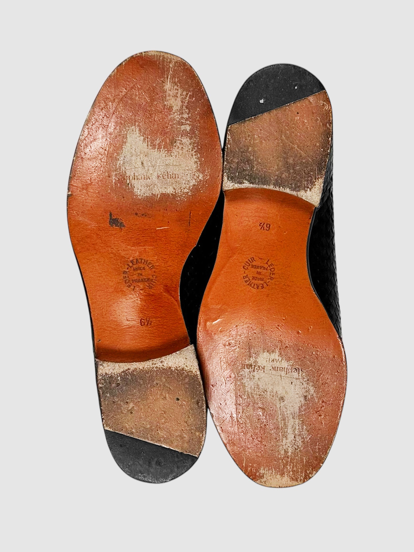 Woven Leather Loafers - Size 6.5
