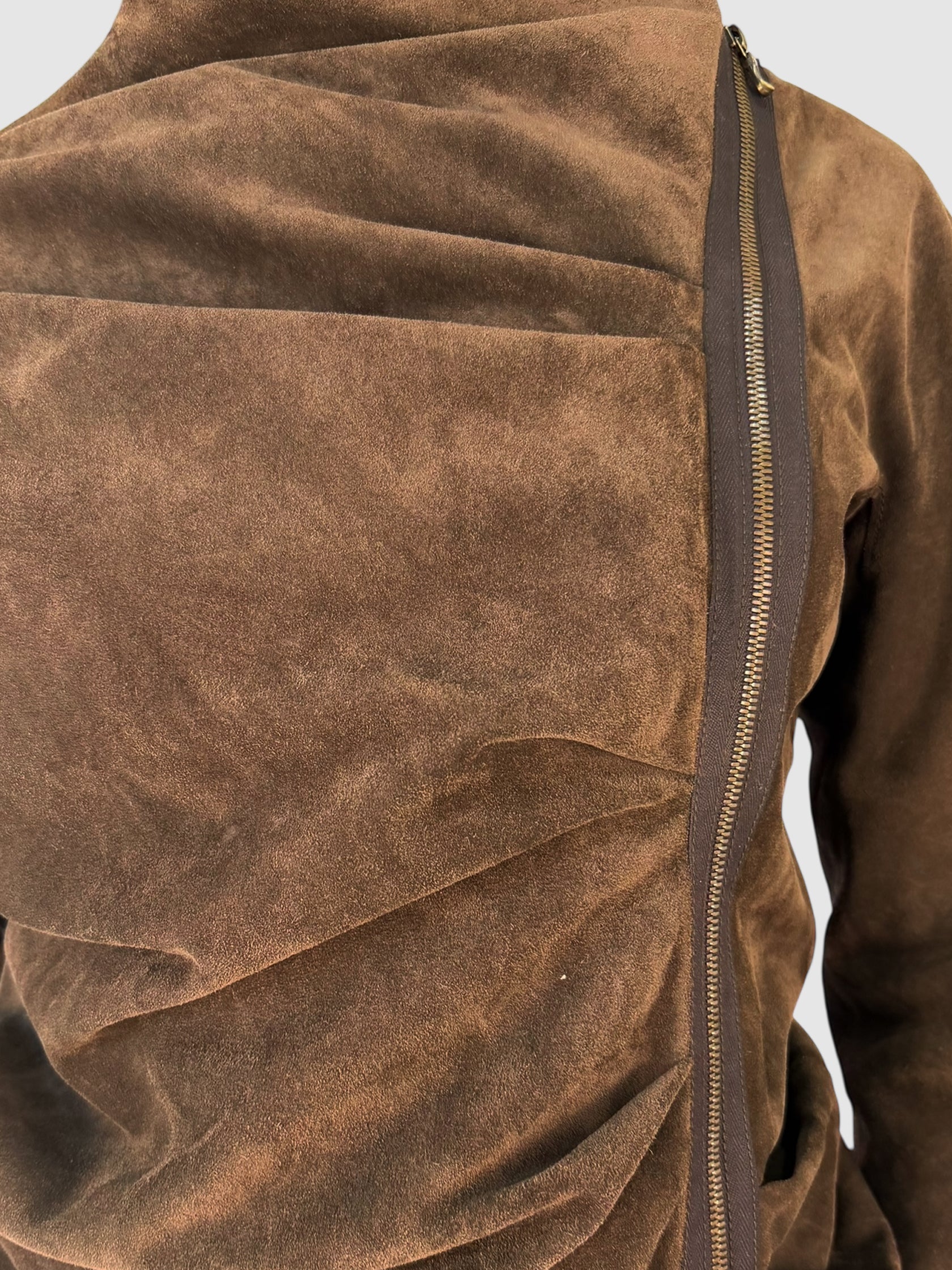 Suede Ruched Jacket