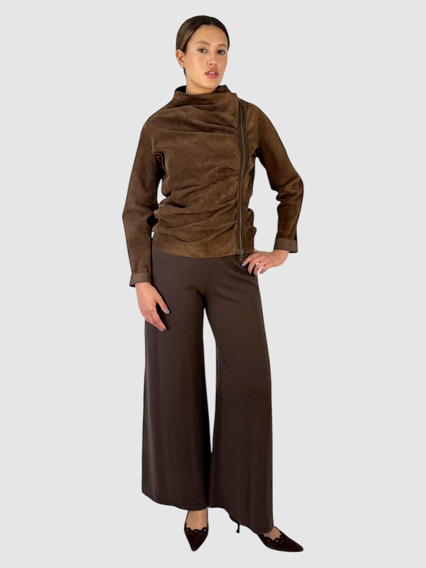 Suede Ruched Jacket