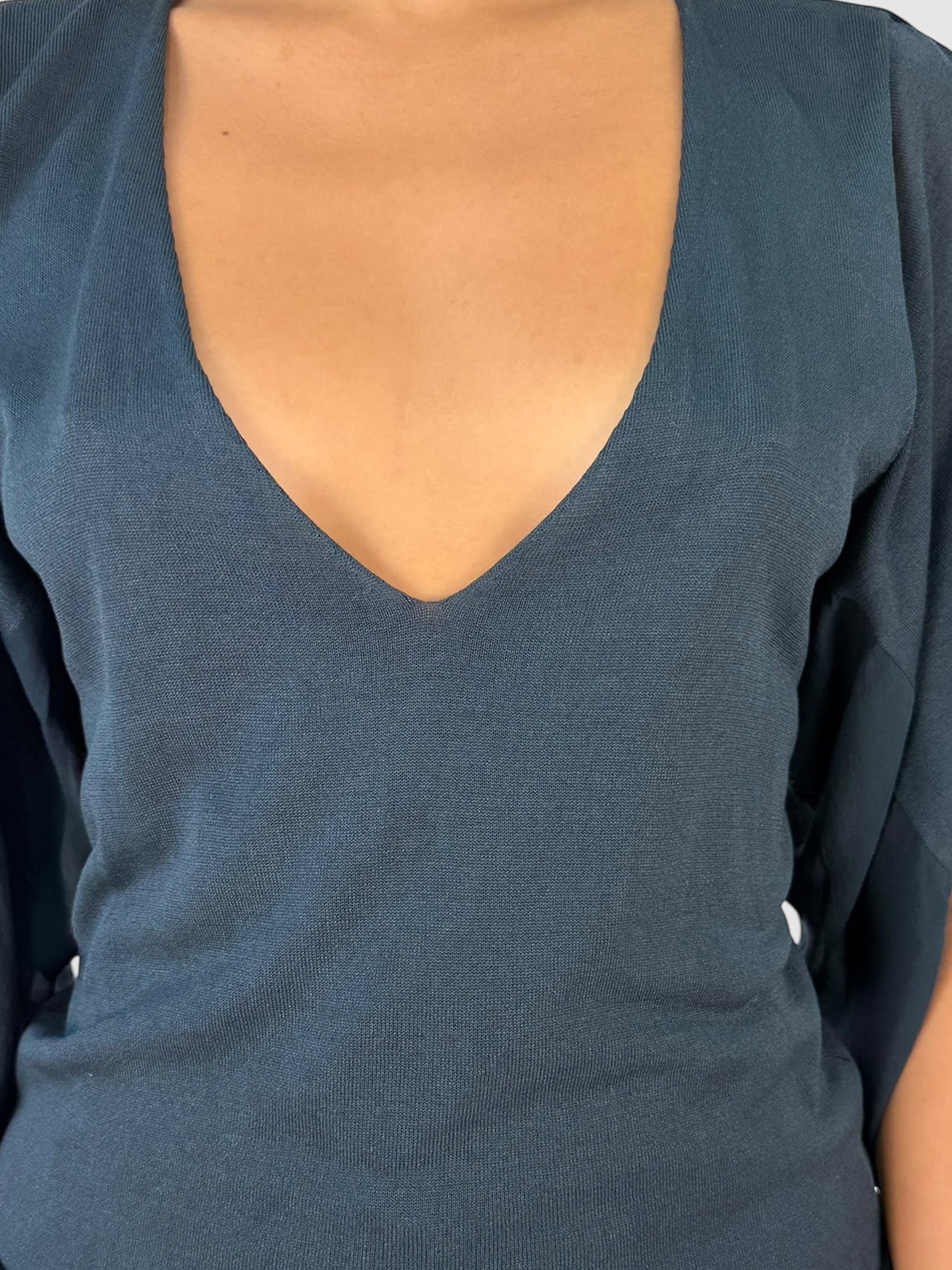Silk Deep Cut Top