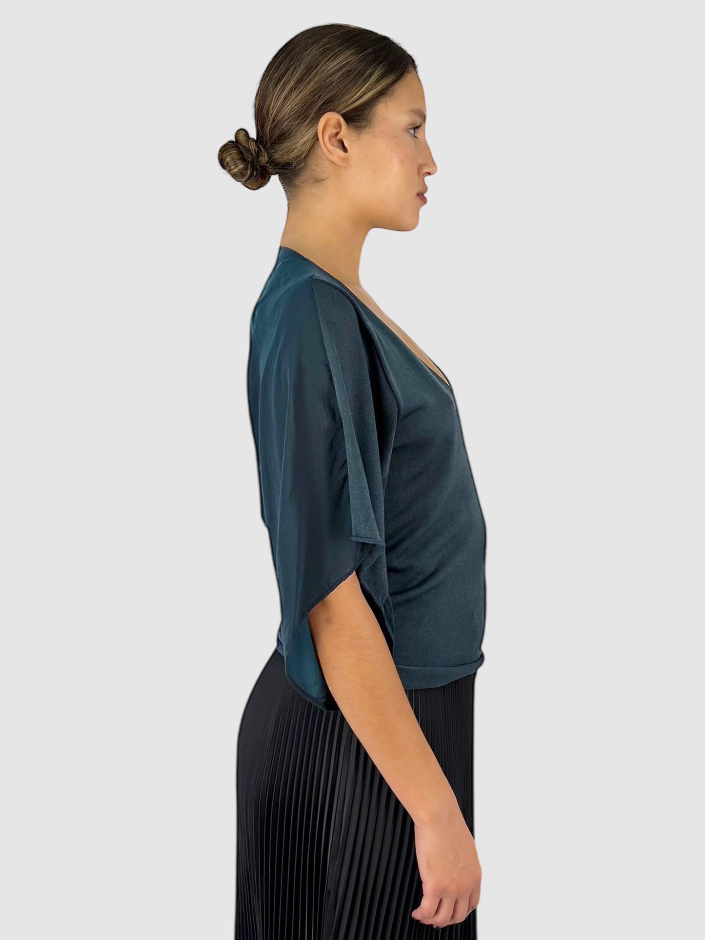Silk Deep Cut Top