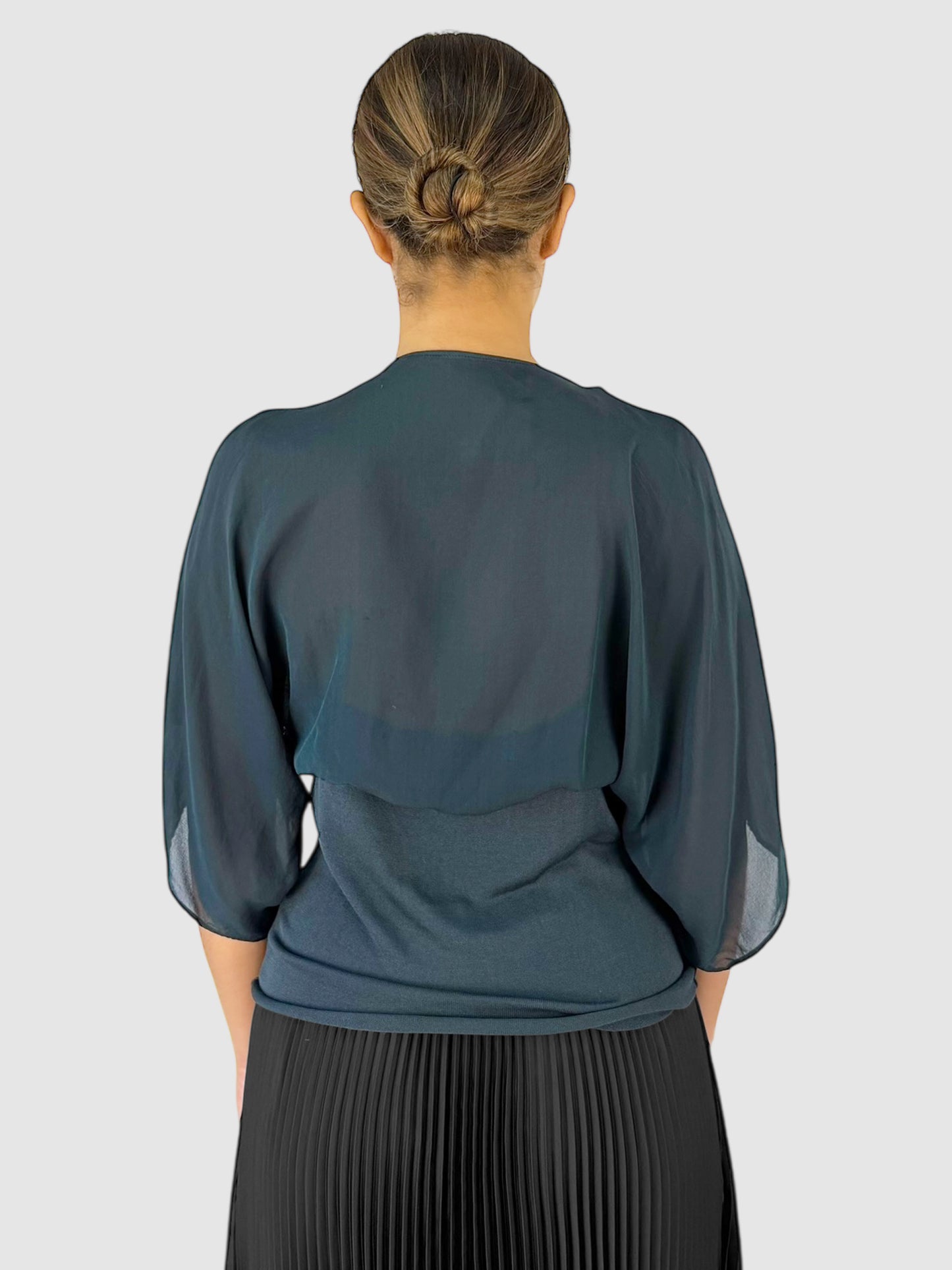 Silk Deep Cut Top