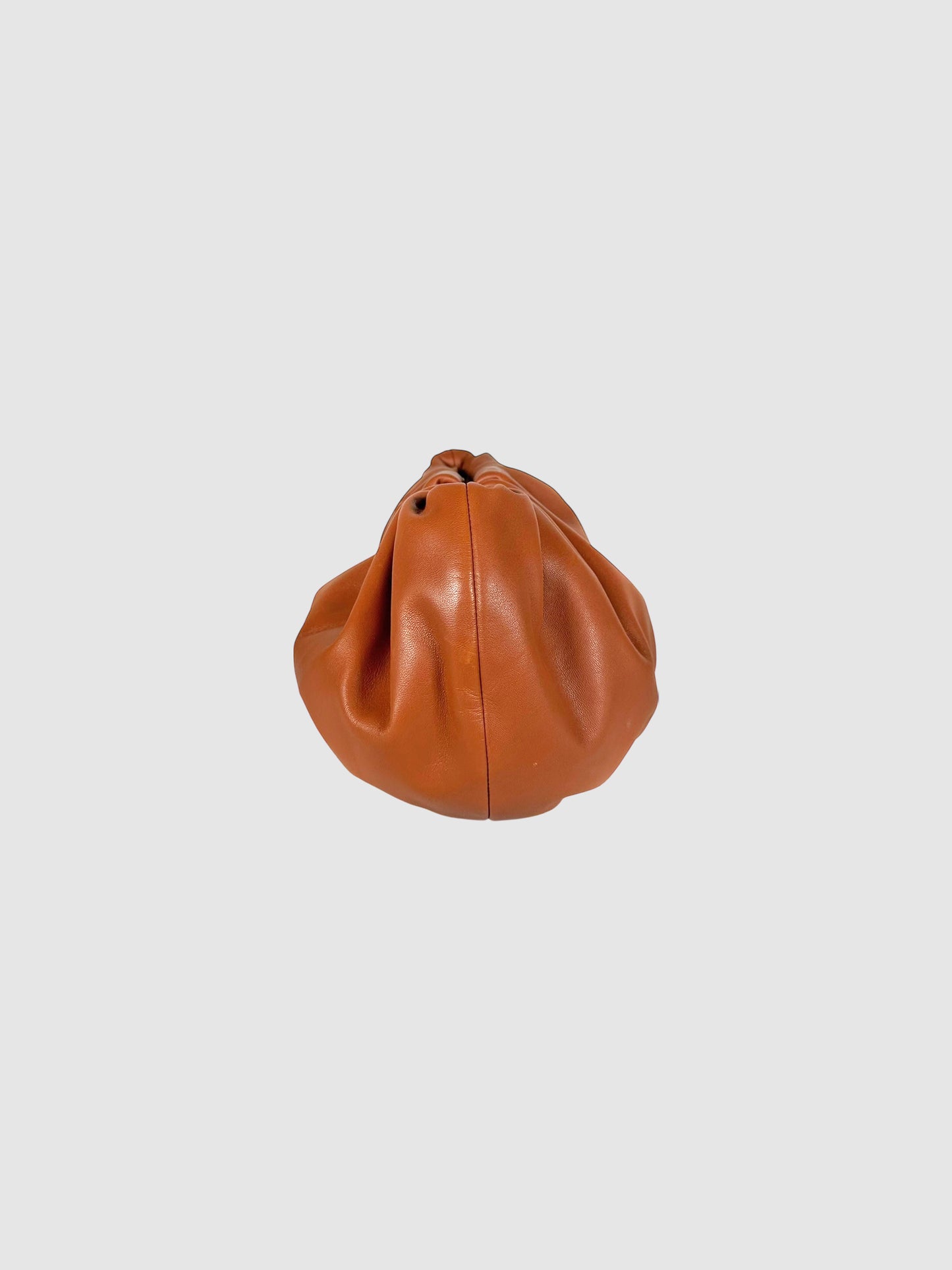 Pleated Leather Clutch