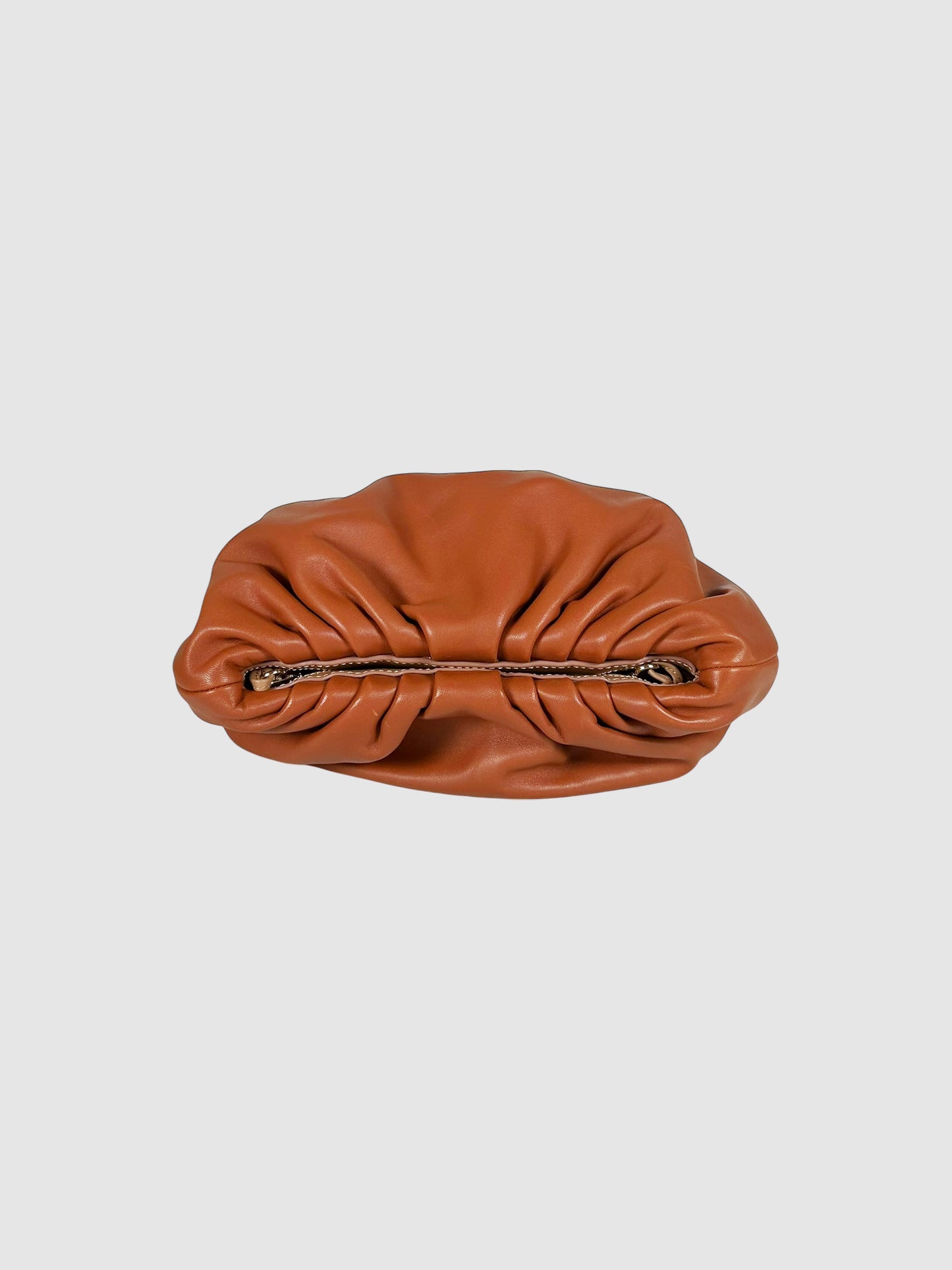 Pleated Leather Clutch