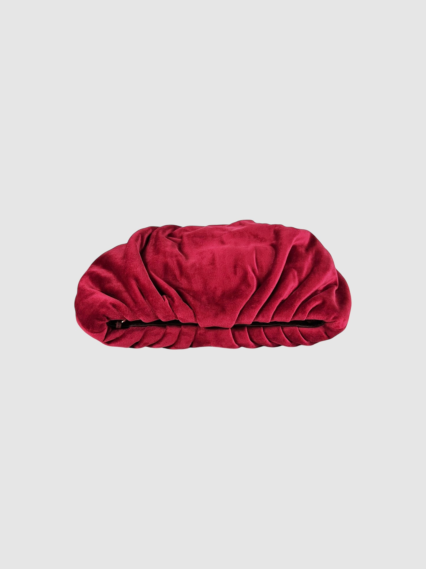Velvet Pleated Clutch
