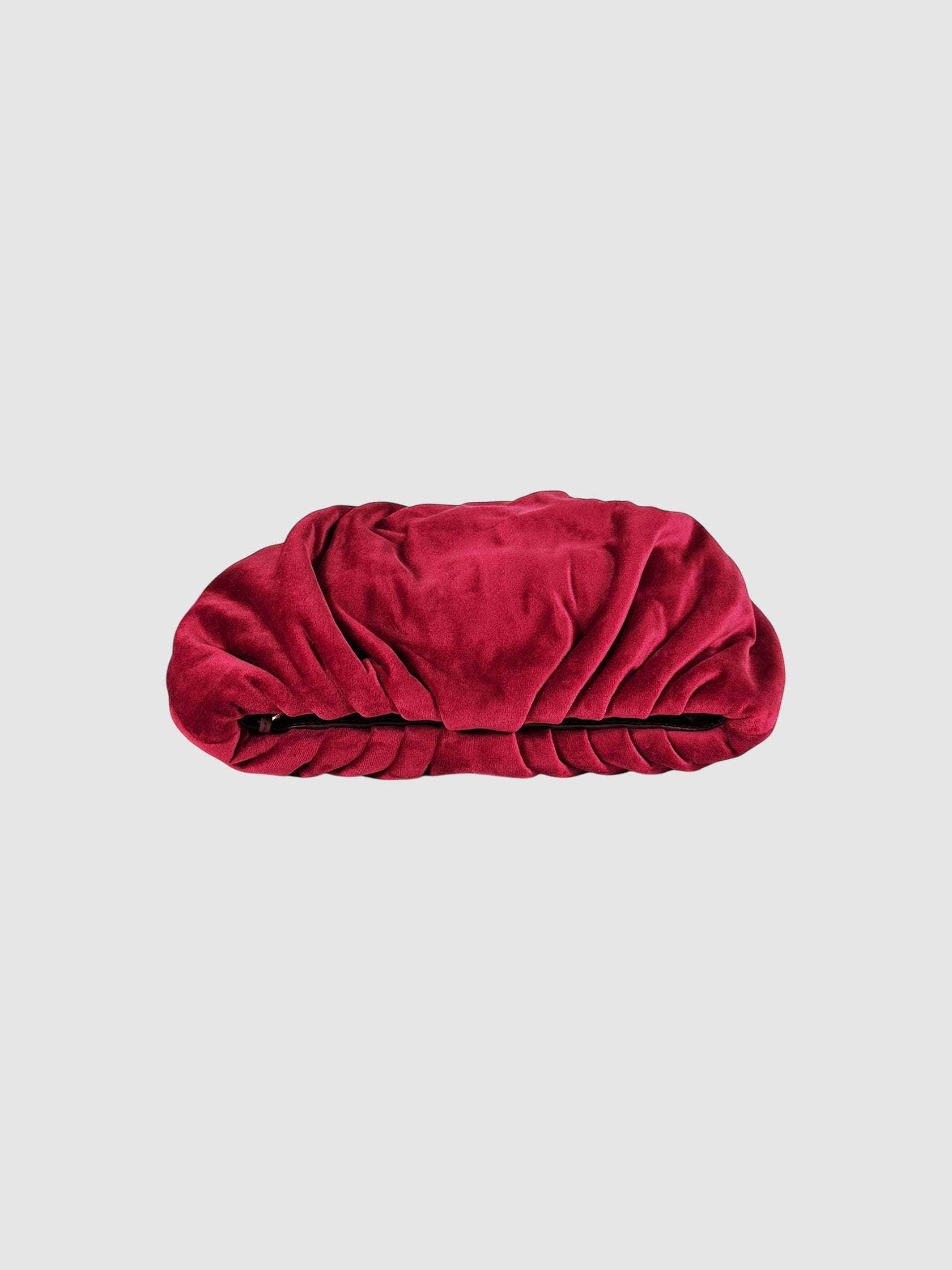Velvet Pleated Clutch