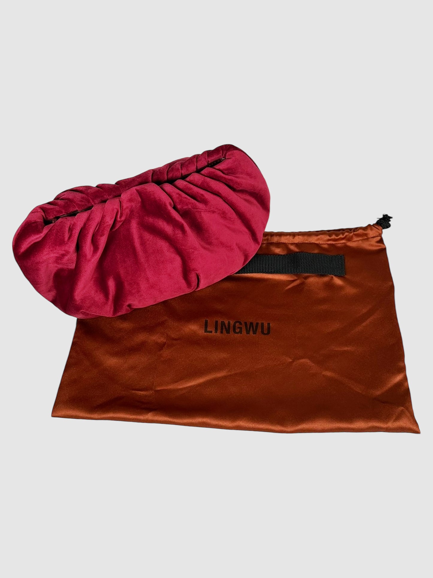 Velvet Pleated Clutch