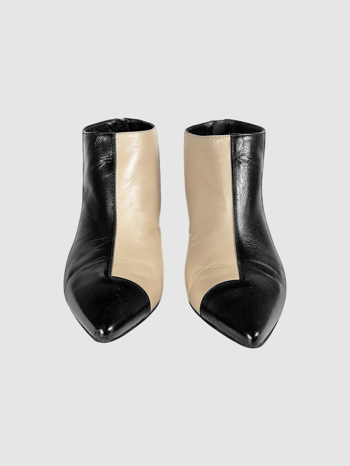 Colourblock Heeled Booties - Size 39