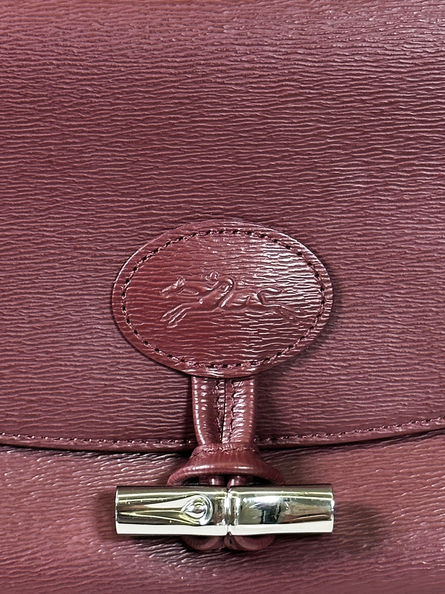 Longchamp Embossed Leather Crossbody Bag