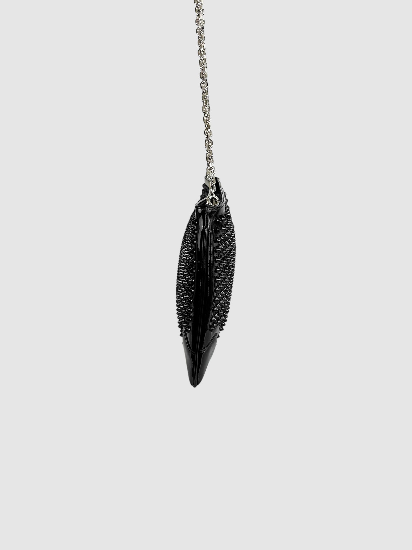 Loubiposh Spiked Chain Strap Clutch