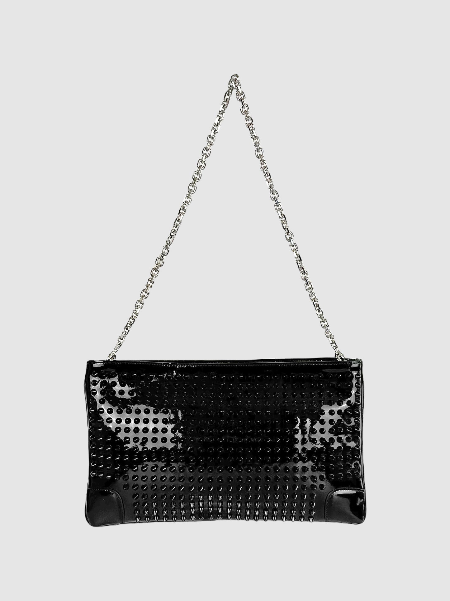 Loubiposh Spiked Chain Strap Clutch