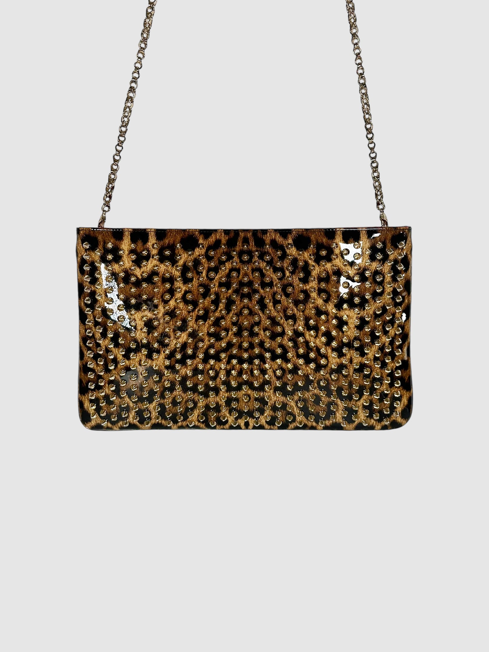 Studded Leopard Print Bag