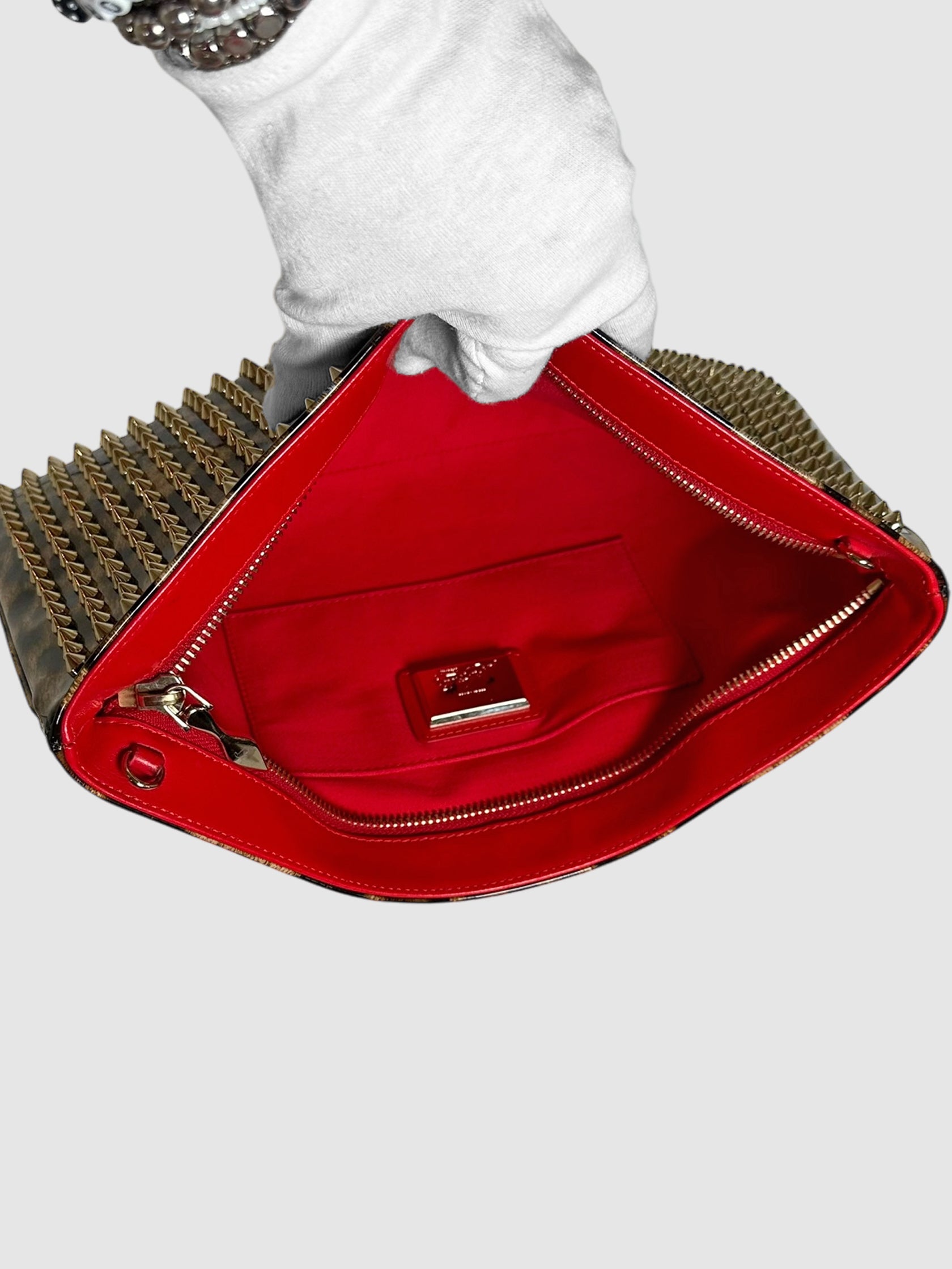 Studded Leopard Print Bag