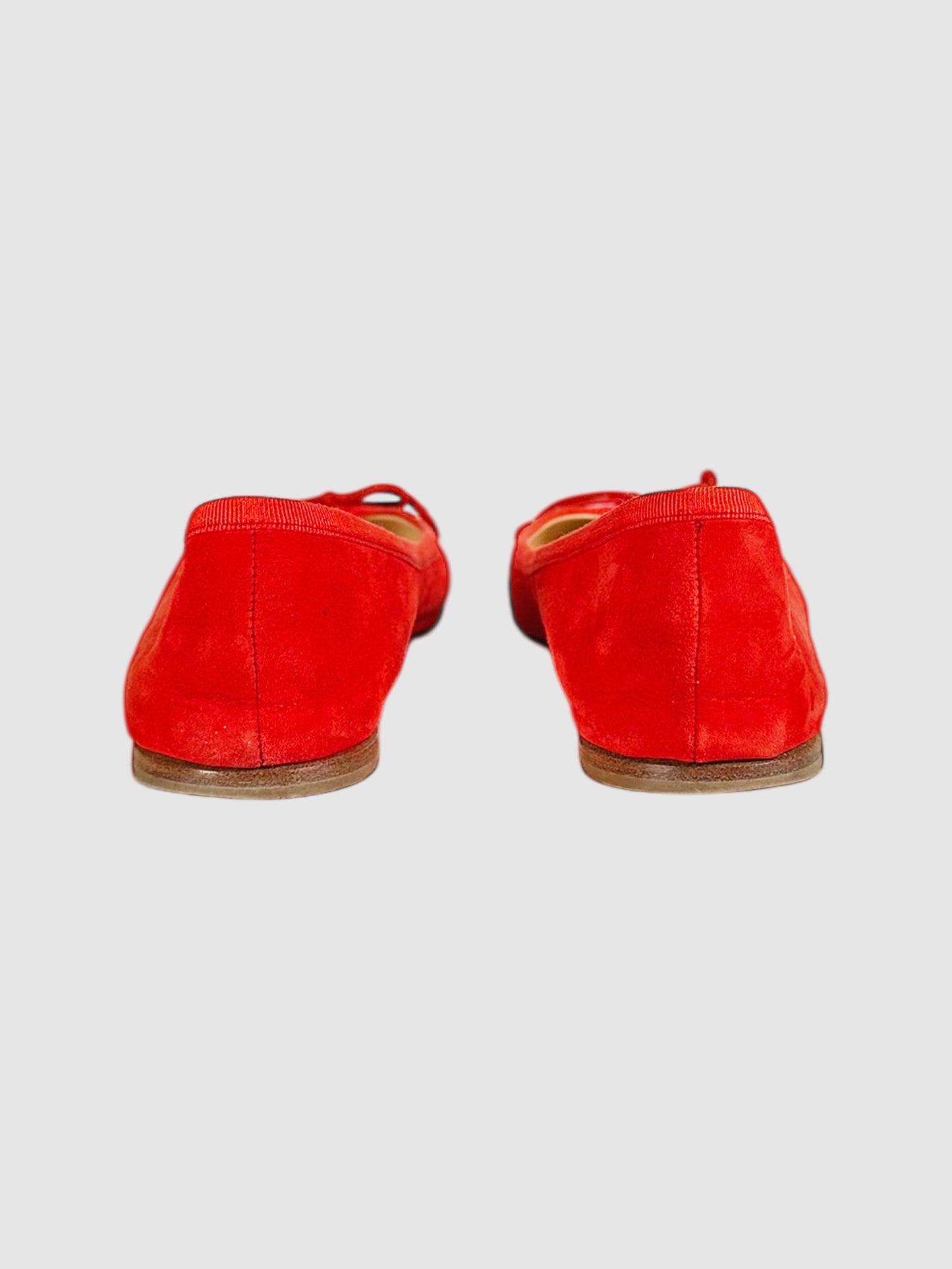 Suede Bow Flats - Size 38