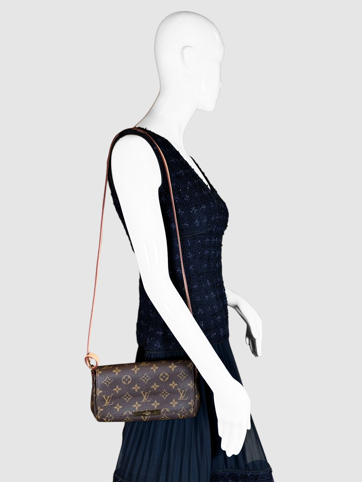 Louis Vuitton Brown Monogram Canvas Favorite PM Bag Luxury Designer Resale Consignment Secondhand Toronto