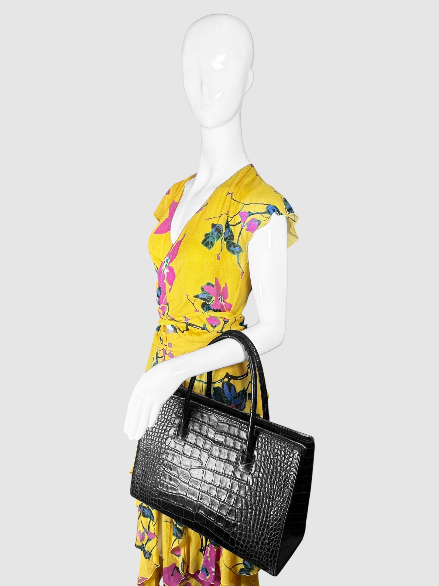 Croc-Embossed Bag