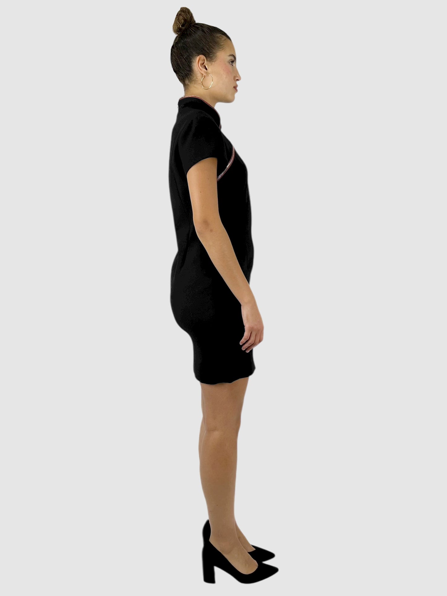 Zippered Collar Dress