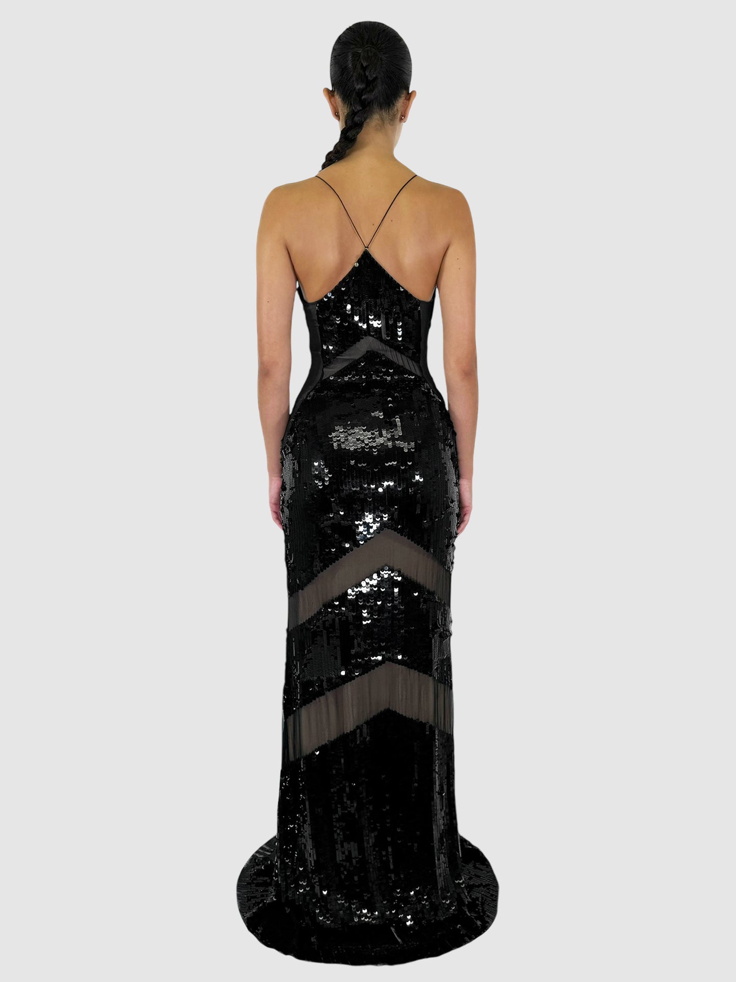 2013 Sequin Chiffon Gown - Size 0