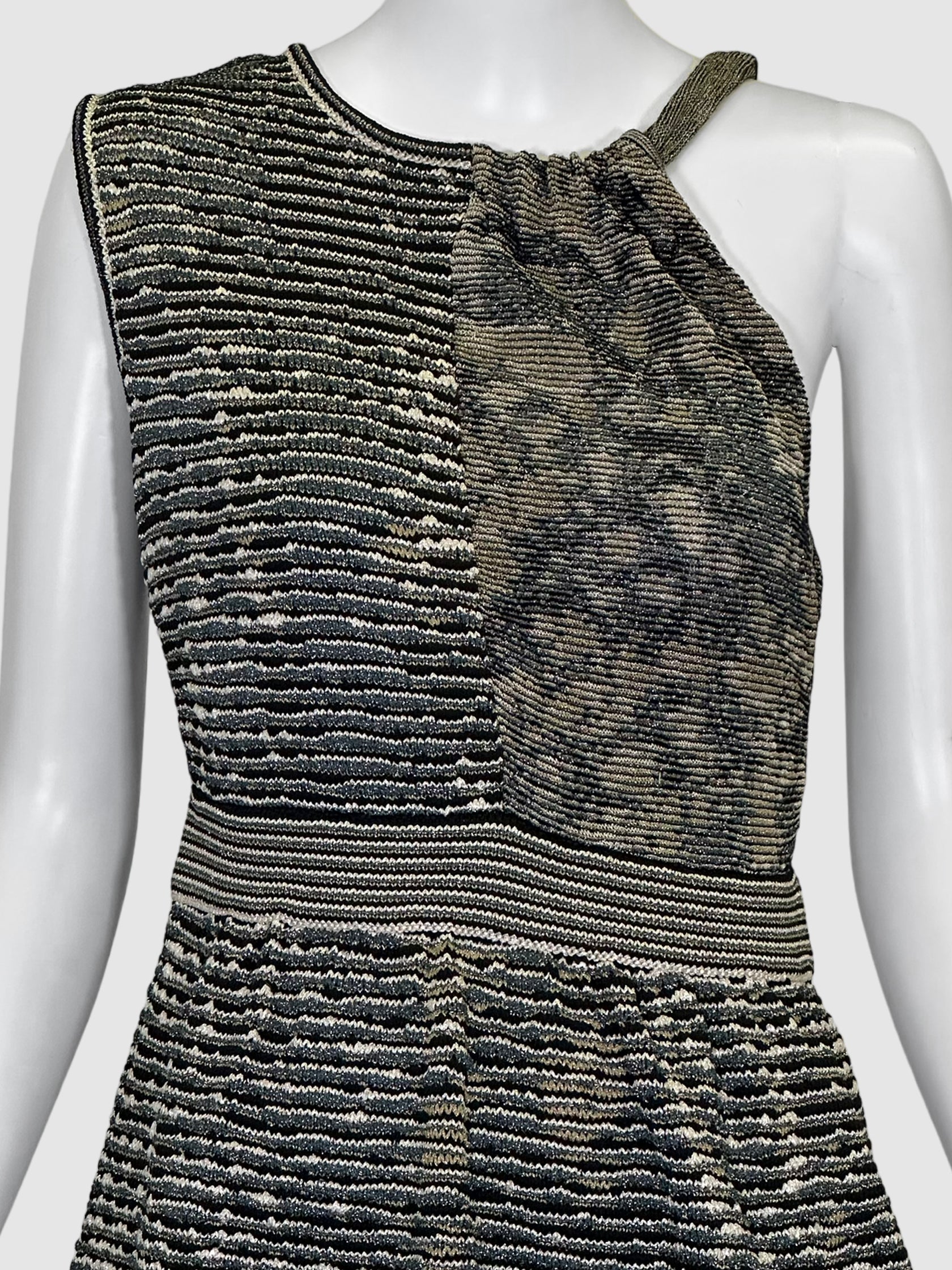 Sparkling Knitted Mini Dress - Size 42