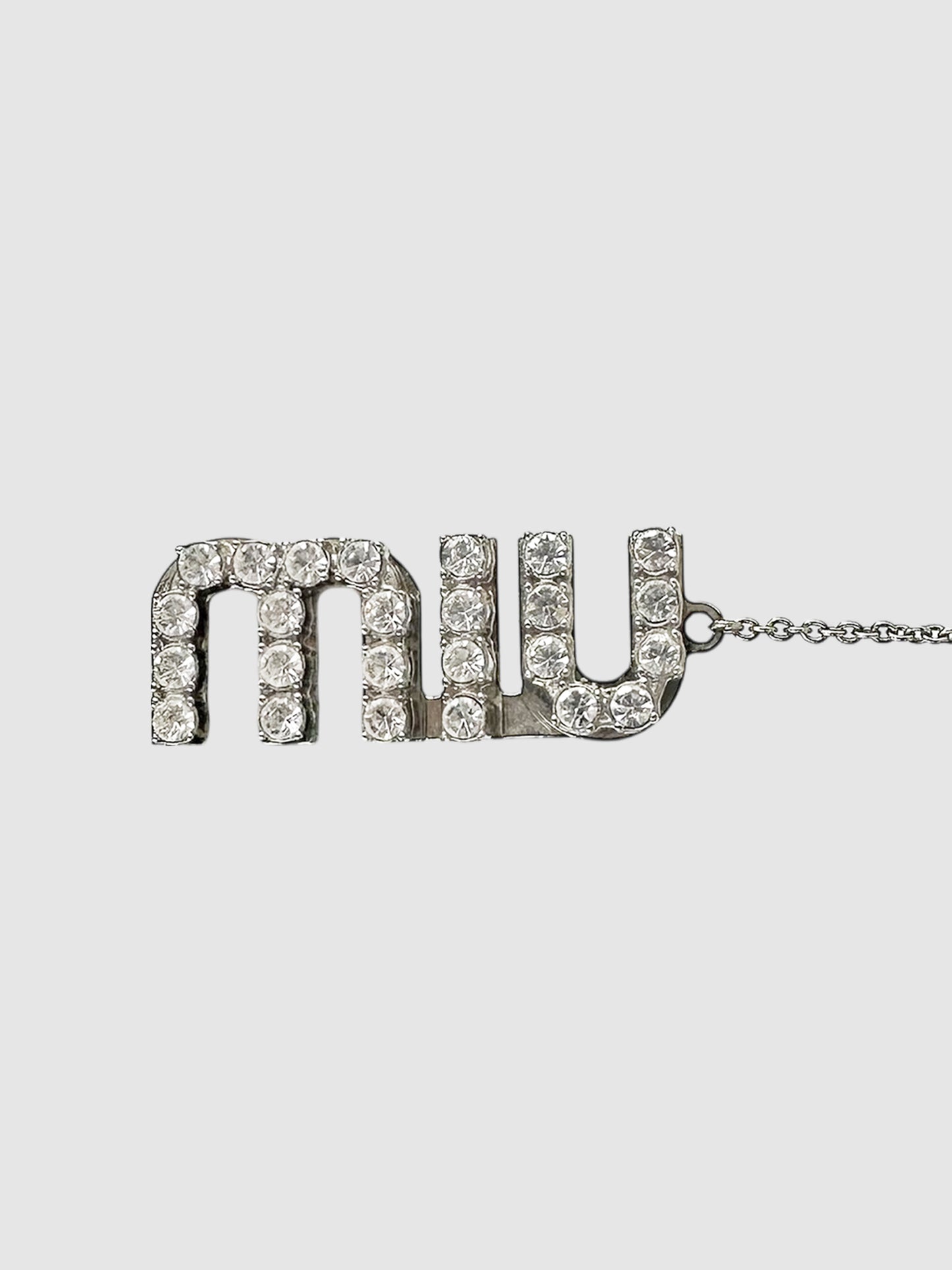 Logo Crystal Drop Earrings