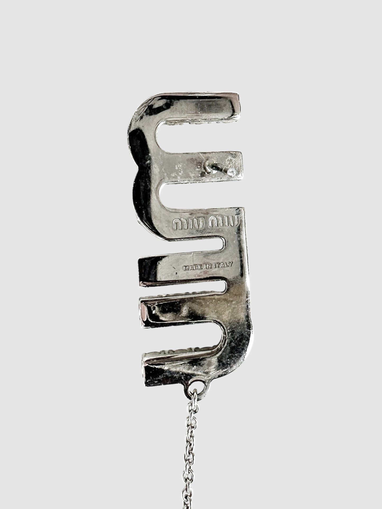 Logo Crystal Drop Earrings