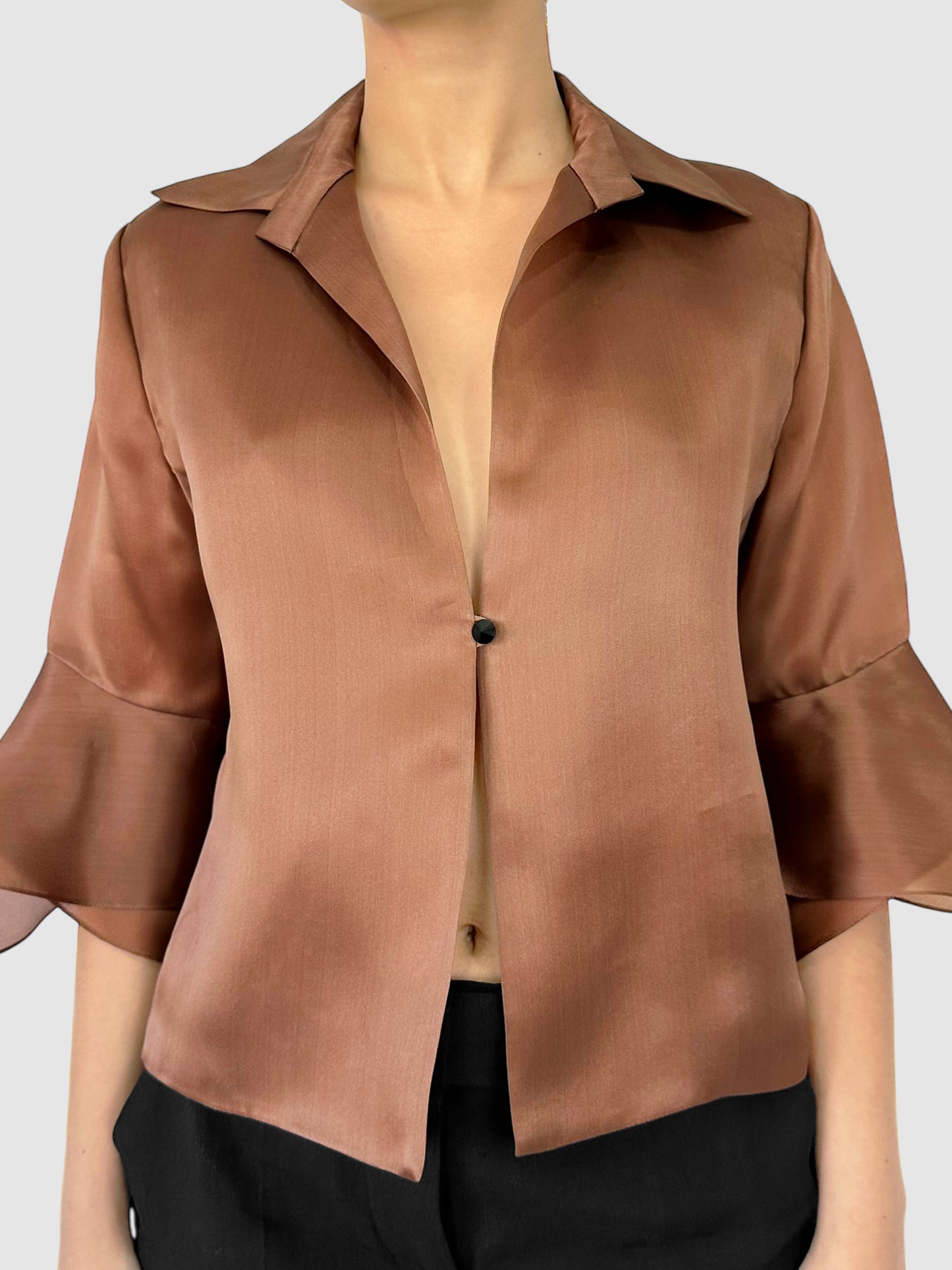 Silk Collared Top