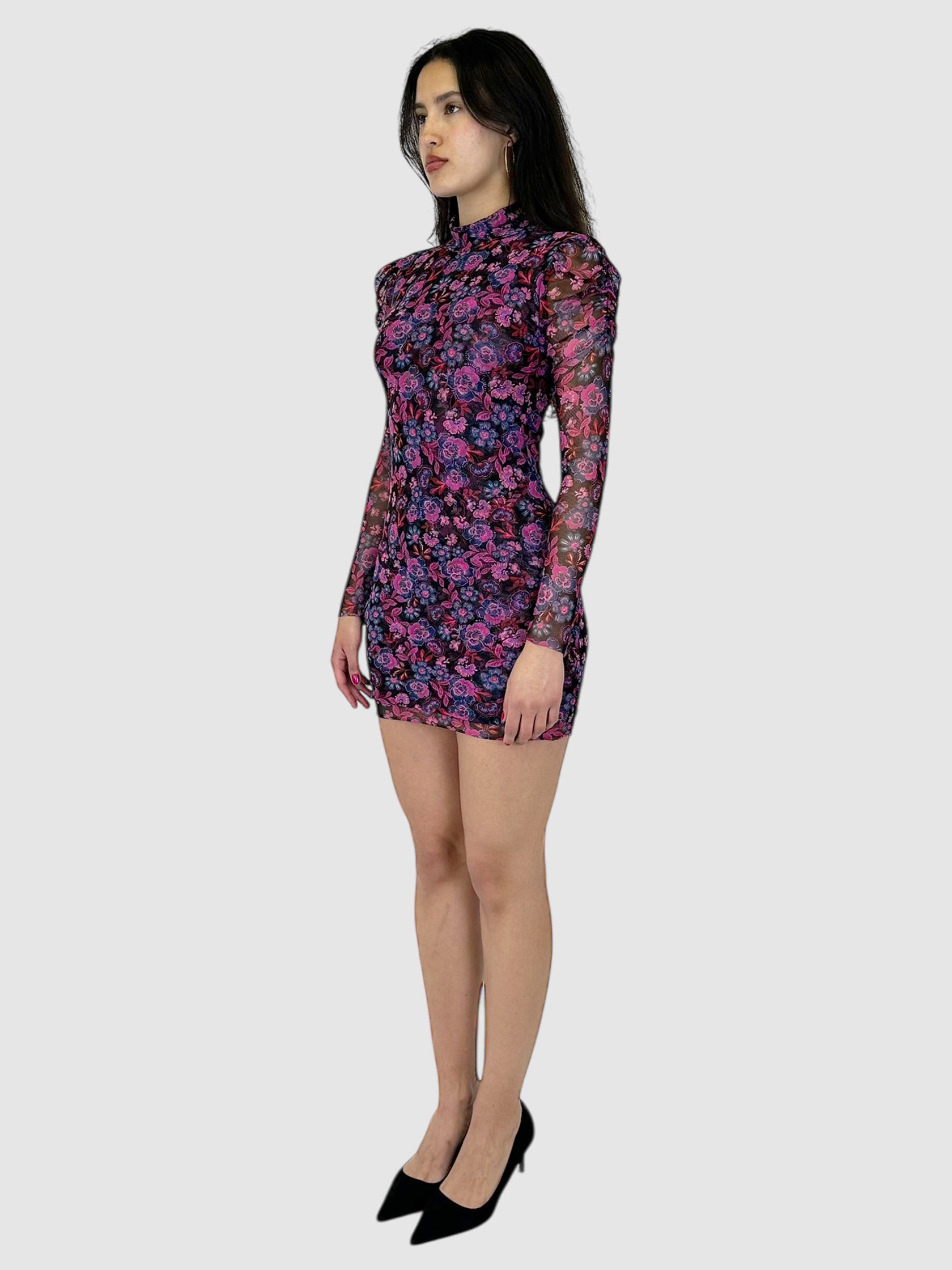 Stormi Floral Mesh Mini Dress