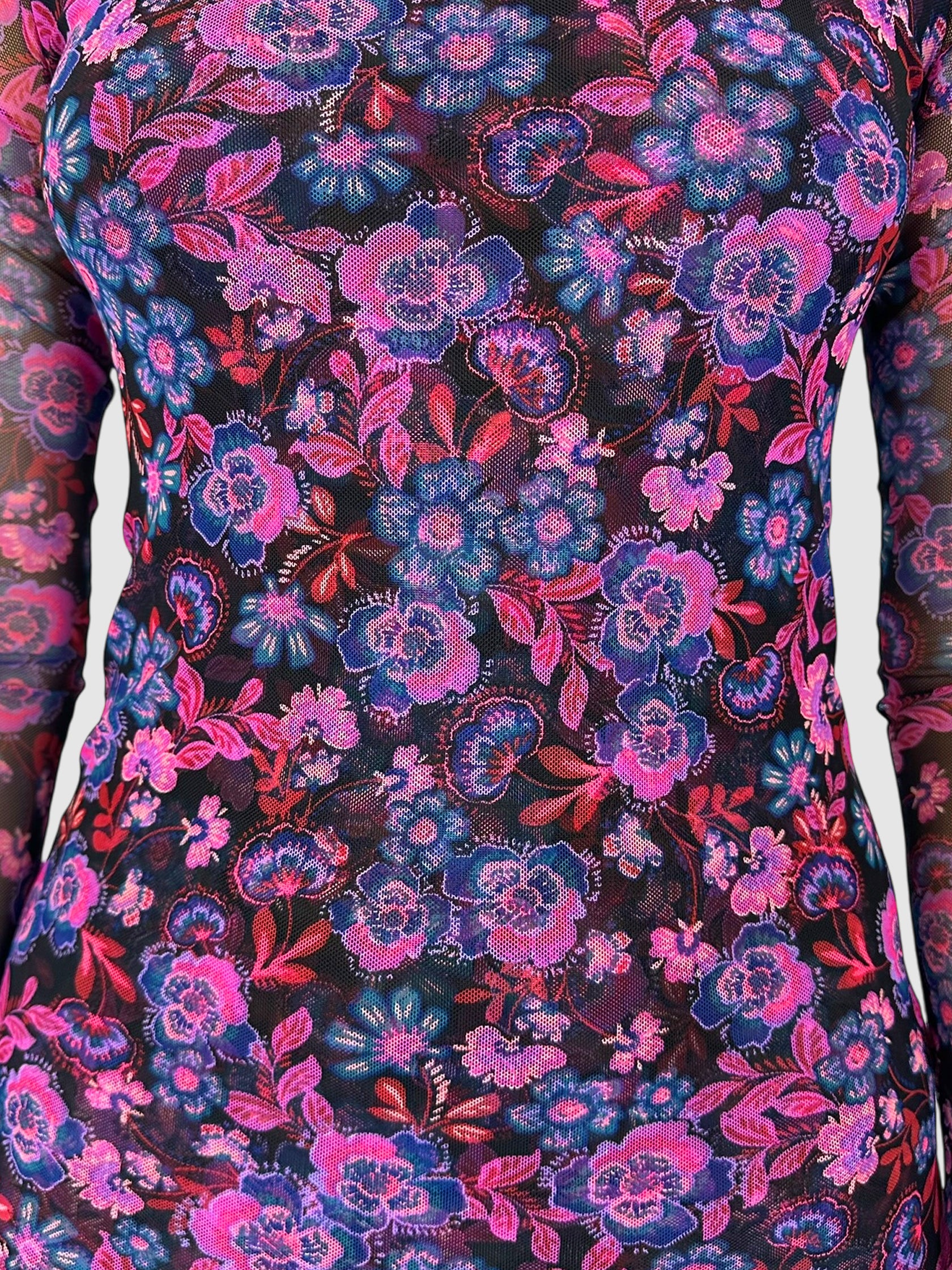 Stormi Floral Mesh Mini Dress