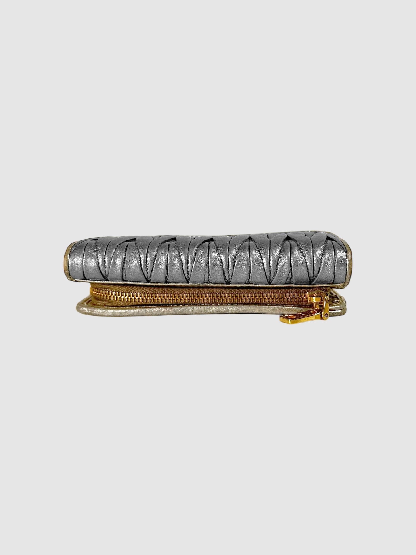 Matelassé Flap Wallet
